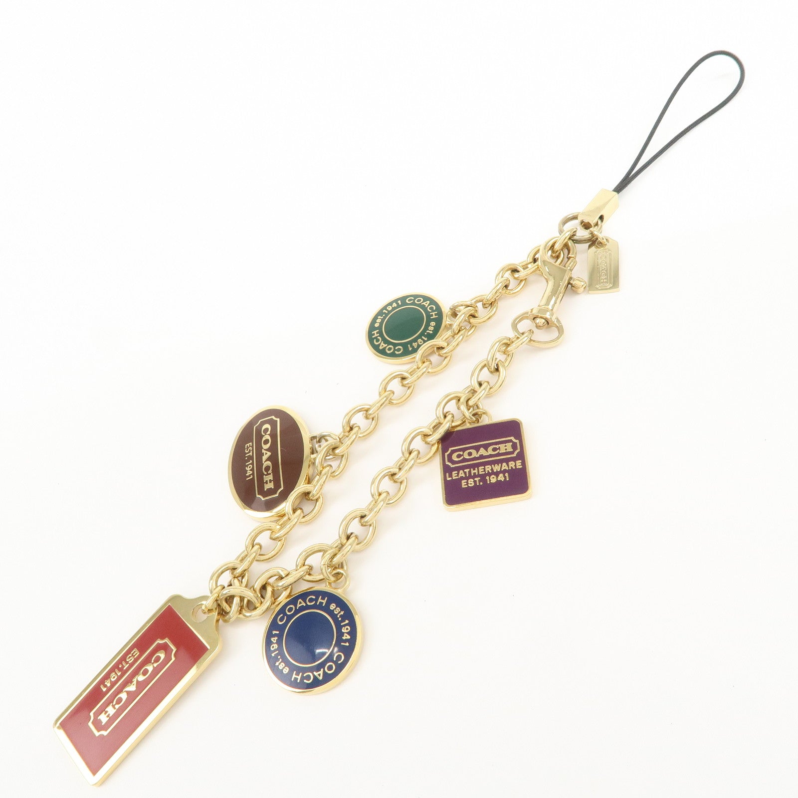 COACH Set Of 3 Bag Charm Key Charm Metal Multicolor Fruits