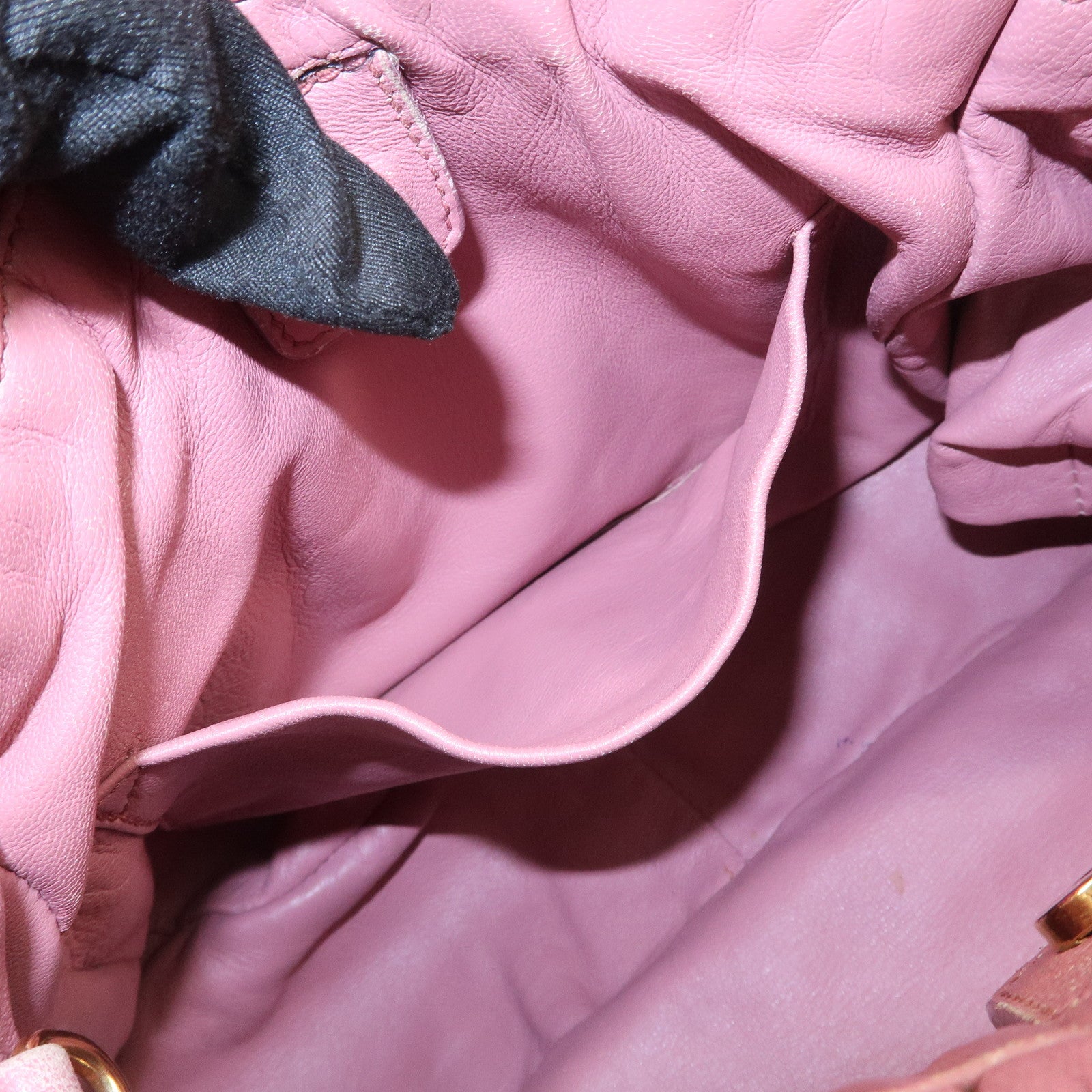 PRADA Leather 2Way Bag Hand Bag Shoulder Bag Pink BN1682