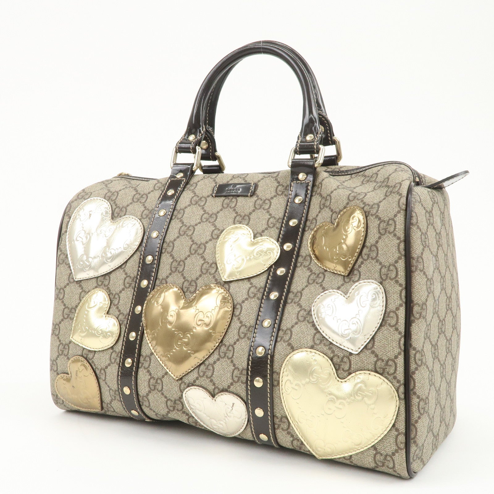 GUCCI GG Supreme Guccissima GG Plus Histoire Boston Bag 193603