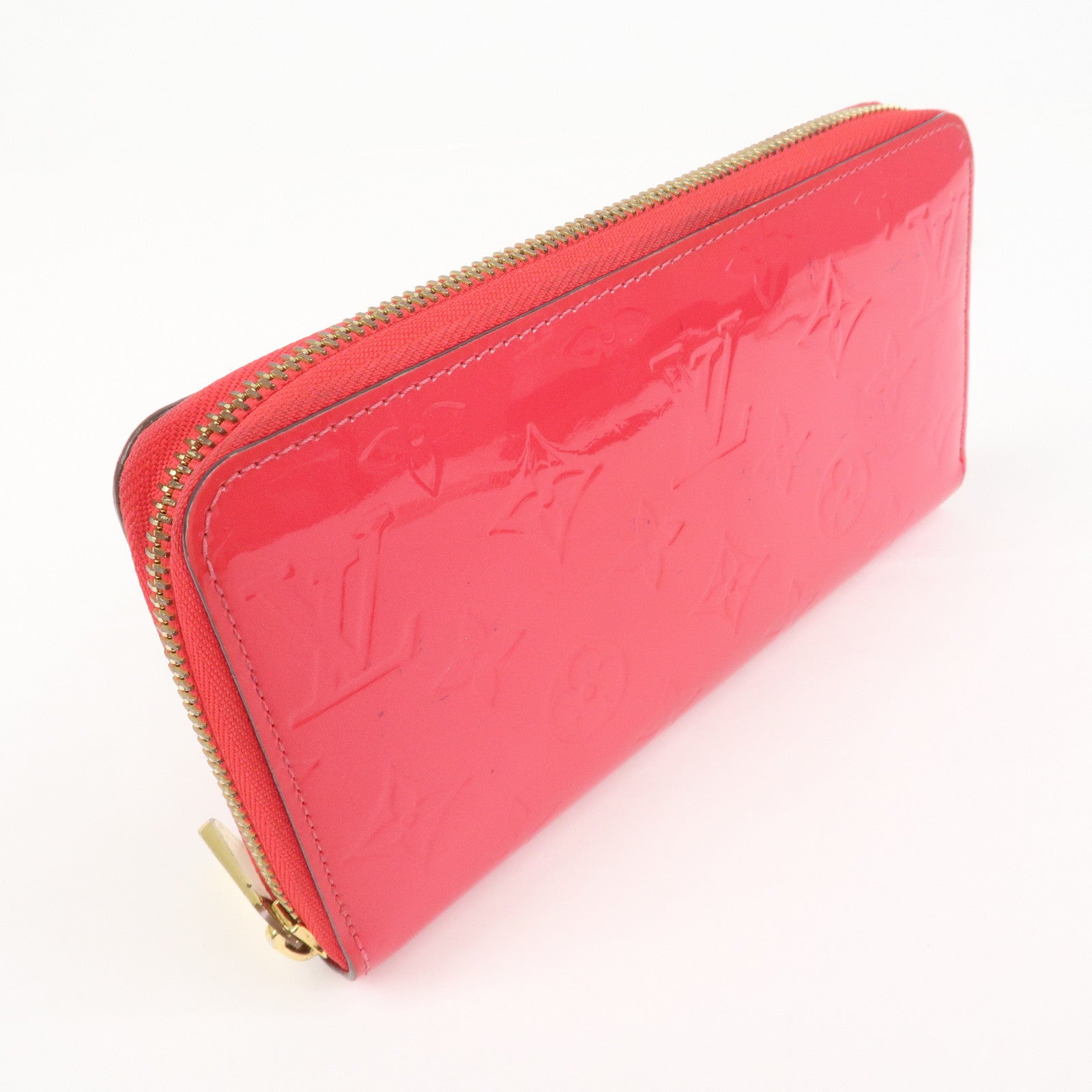 Louis Vuitton Monogram Vernis Zippy Wallet Rouge Grenadine M91732