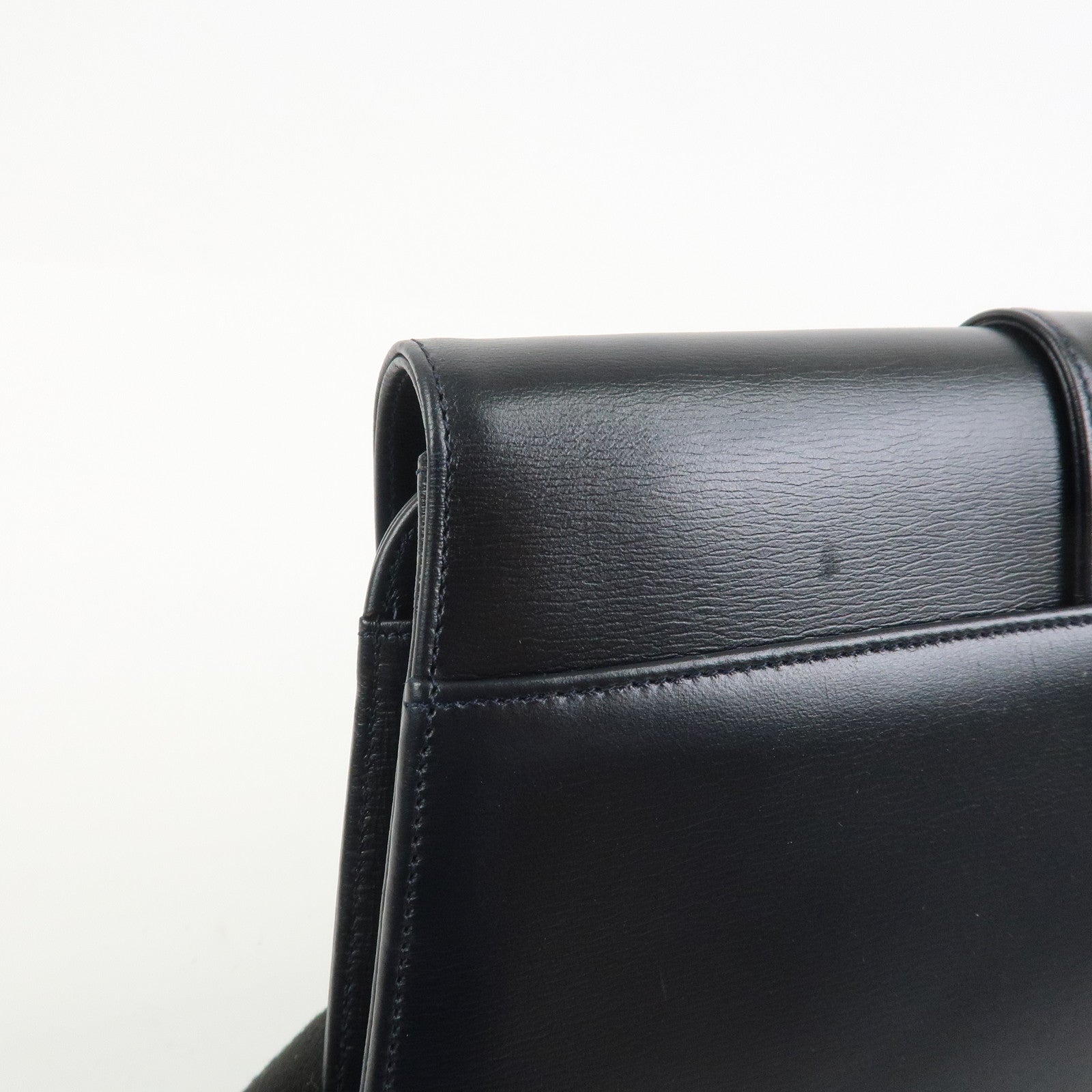 Cartier Sapphire Line Leather Sapphire Chain Shoulder Bag Black