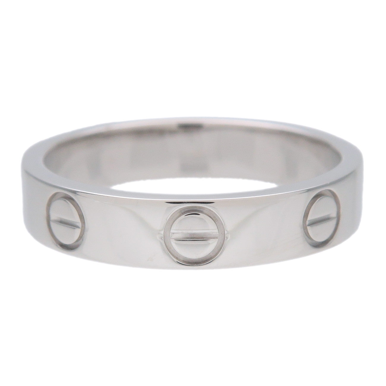 Cartier Mini Love Ring K18 750WG #48 US4.5 EU48 HK10 White Gold
