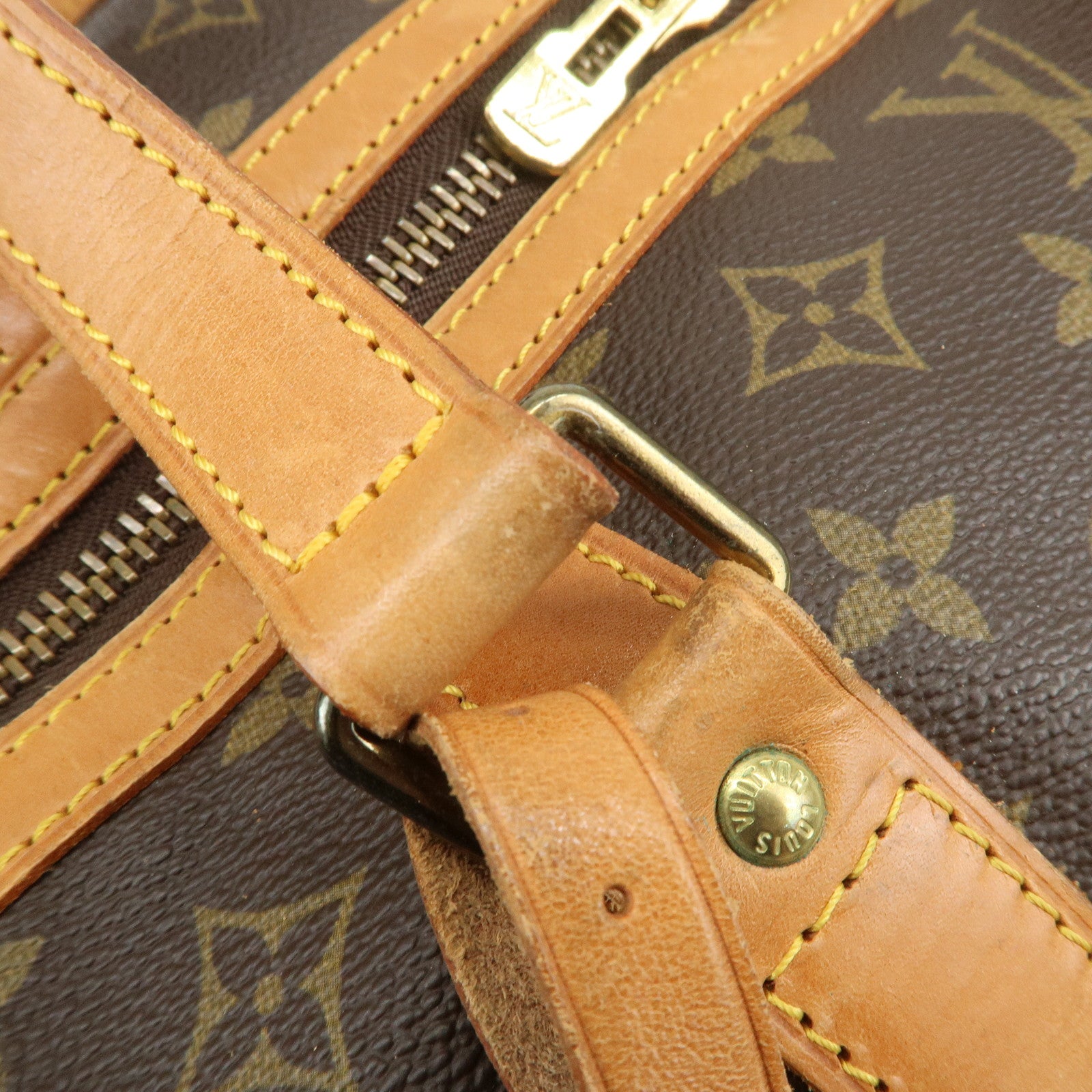 Louis Vuitton Monogram Sac Souple 55 Boston Bag Brown M41622