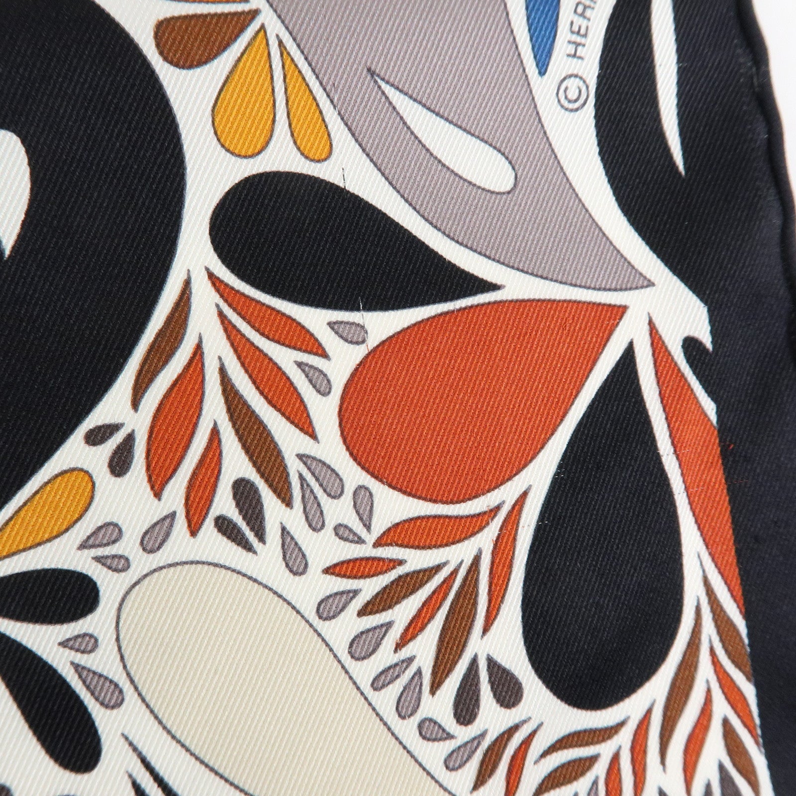 HERMES Carre 65 Set of 2 Silk 100% Scarf Beige Brown Orange