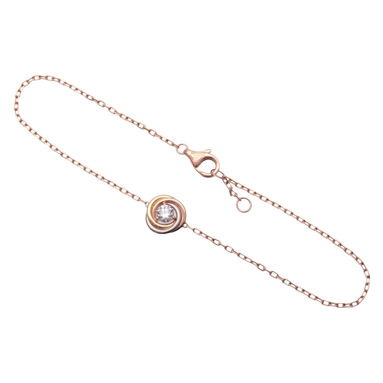 Cartier Trinity 1P Diamond Bracelet K18 750WG/YG/PG Gold