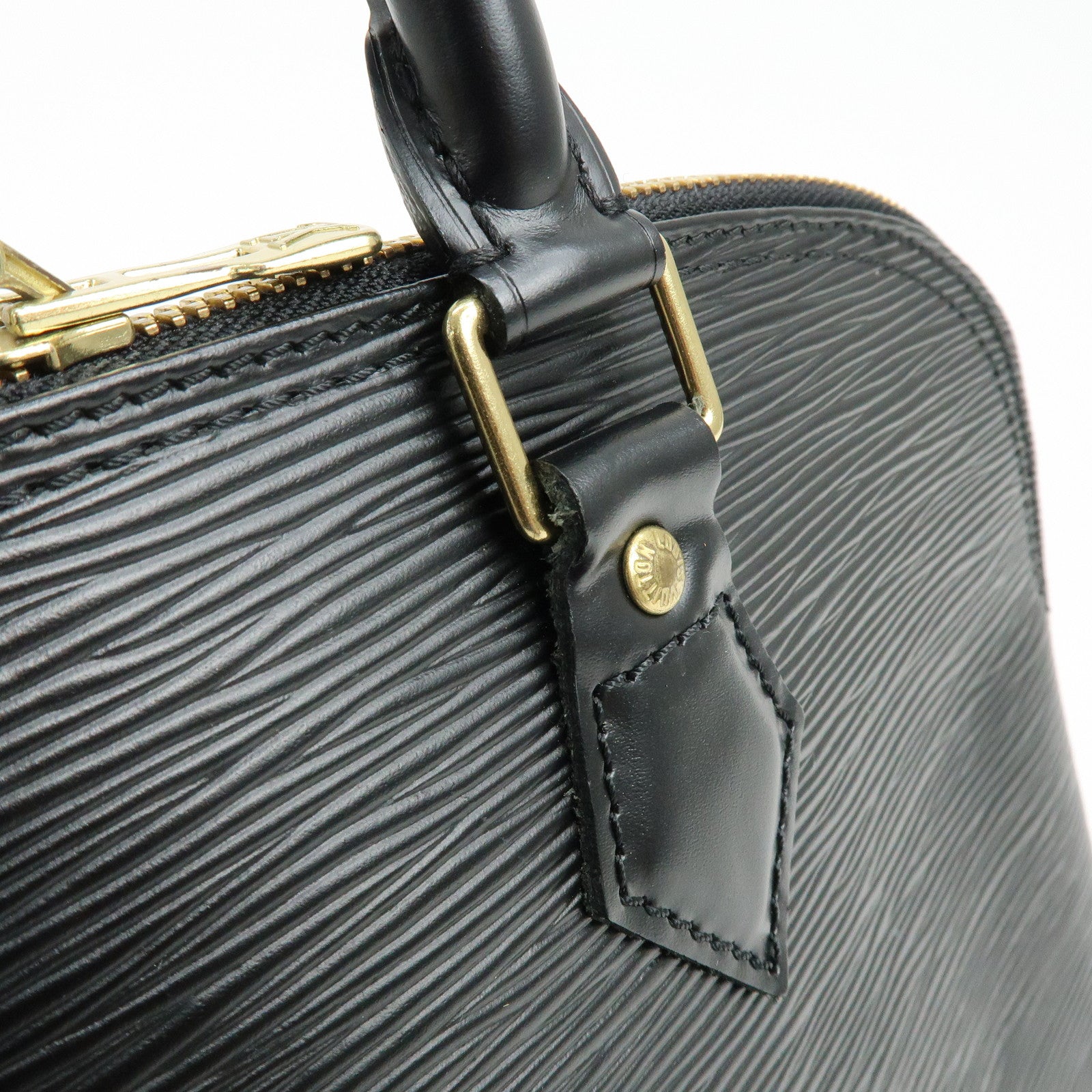Louis Vuitton Epi Alma Hand Bag Noir Black M52142
