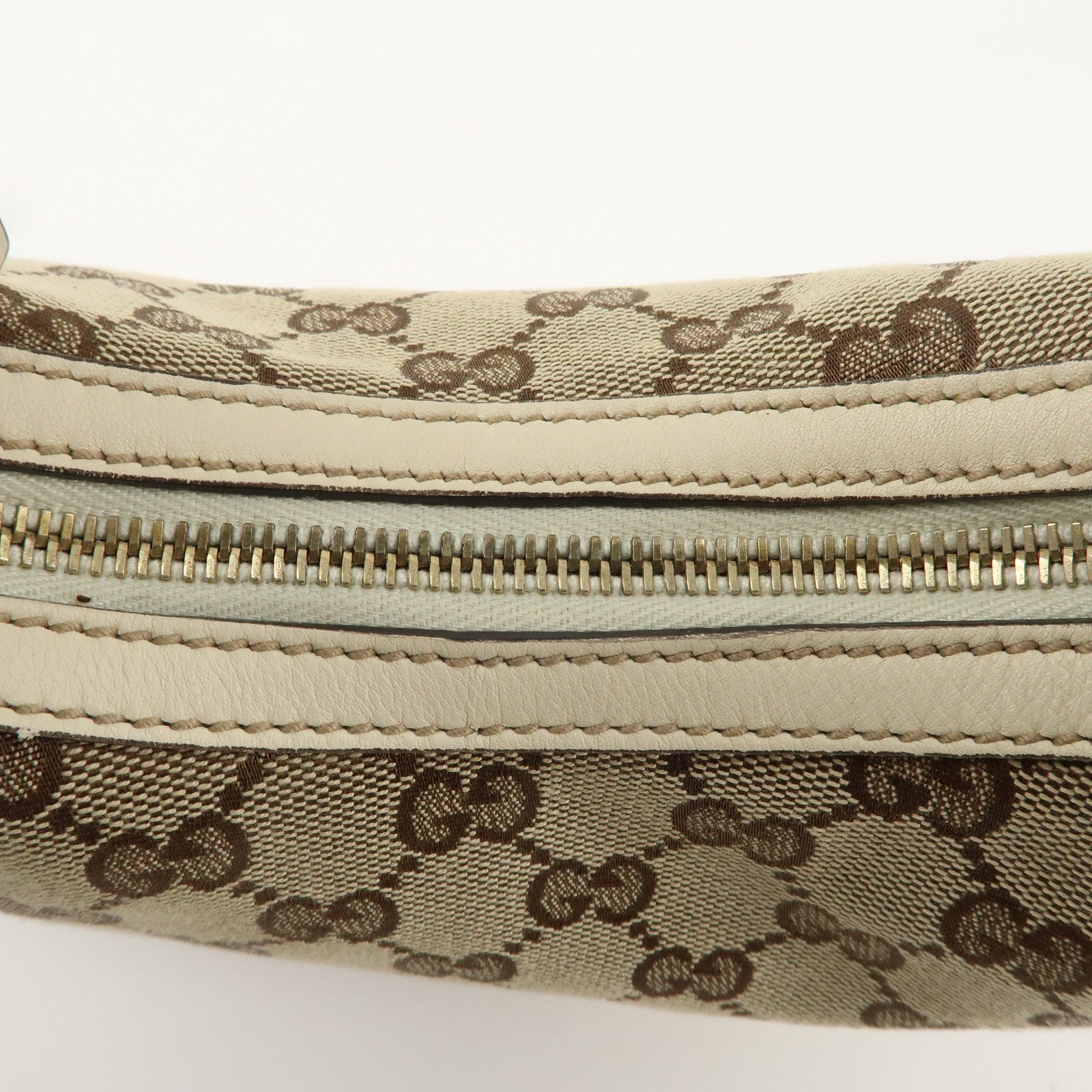 GUCCI Abbey Interlocking G GG Canvas Leather Shoulder Bag 182489