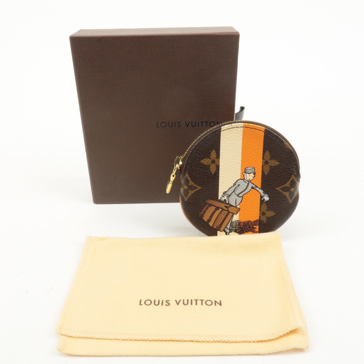 Louis Vuitton Monogram Groom Porte Monnaie Round Coin Case M60037