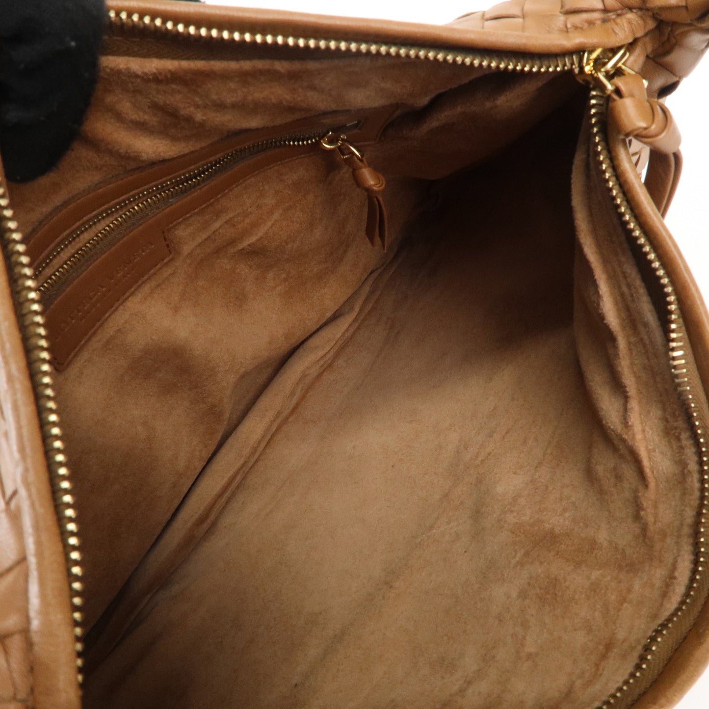 BOTTEGA VENETA Intrecciato Hobo Leather Shoulder Bag Brown 115653