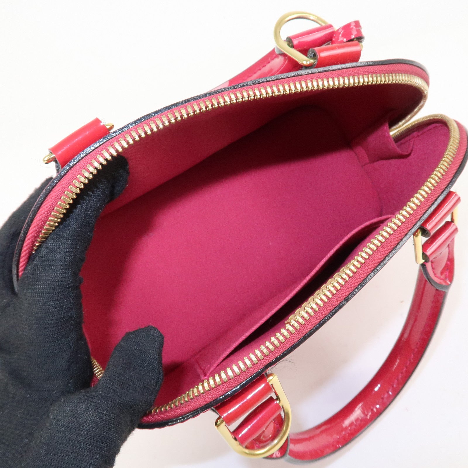 Louis Vuitton Monogram Vernis Alma BB 2Way Bag Rose Indien M91771 Used