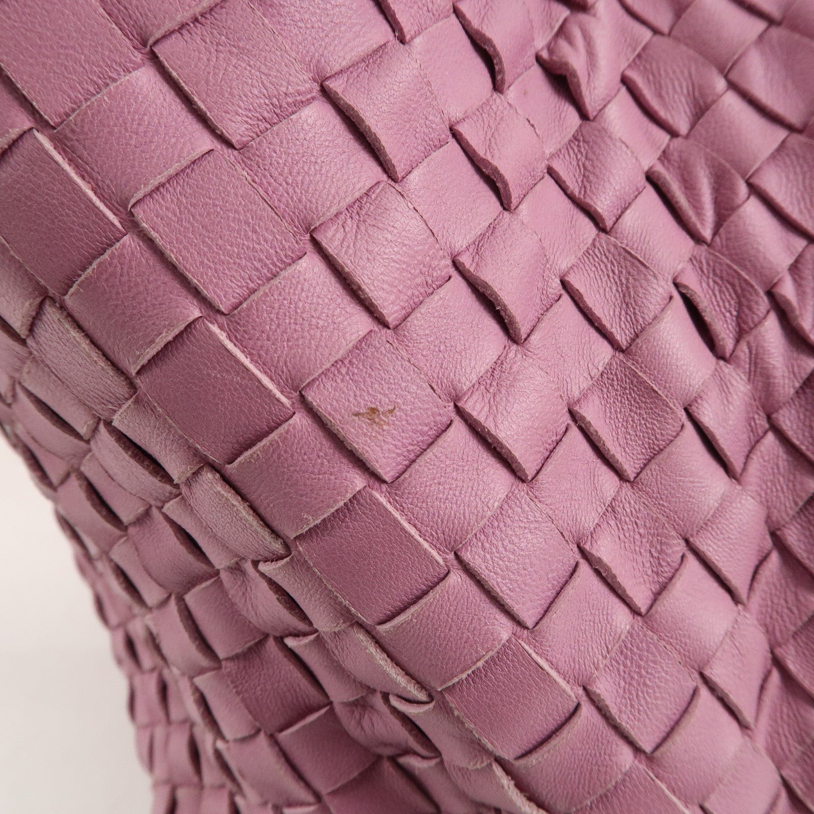 BOTTEGA VENETA Intrecciato Leather Mini Cesta Tote Bag Pink 481709