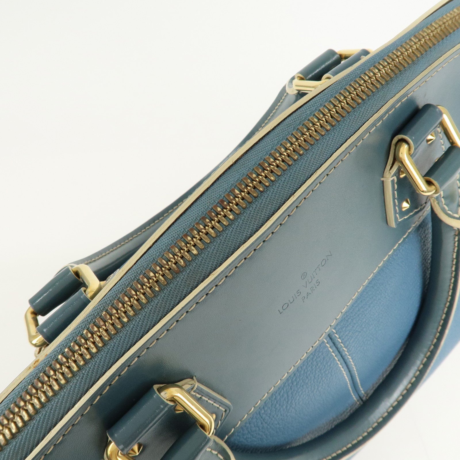 Louis Vuitton Suhari Lock it MM Hand Bag Blue M95432