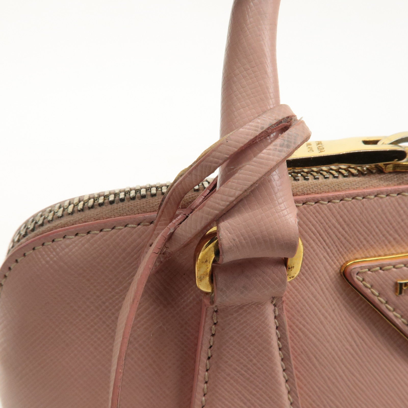 PRADA Saffiano Leather 2WAY Bag Hand Bag Cross Body Pink