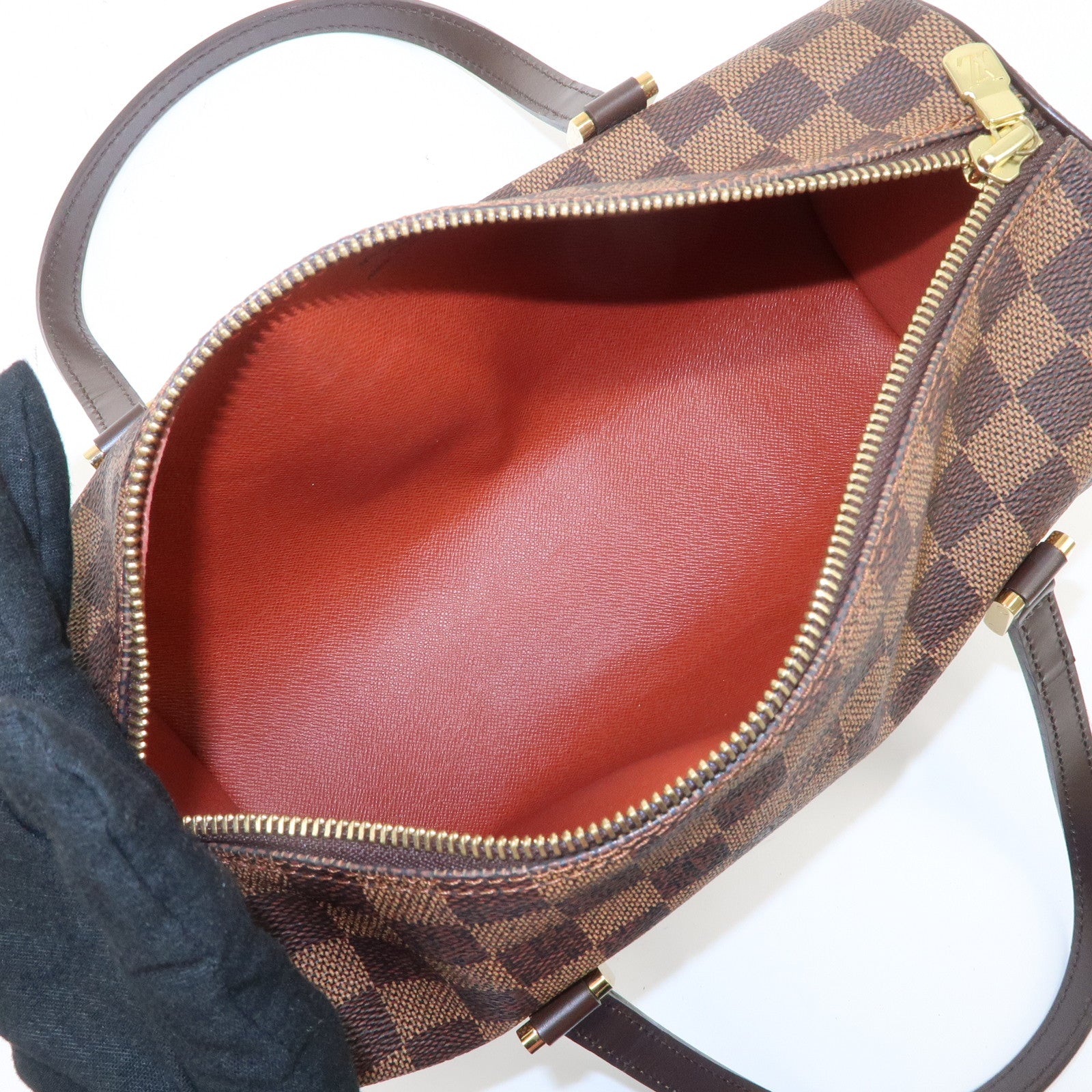 Louis Vuitton Damier Ebene Papillon 26 Hand Bag Brown N51304