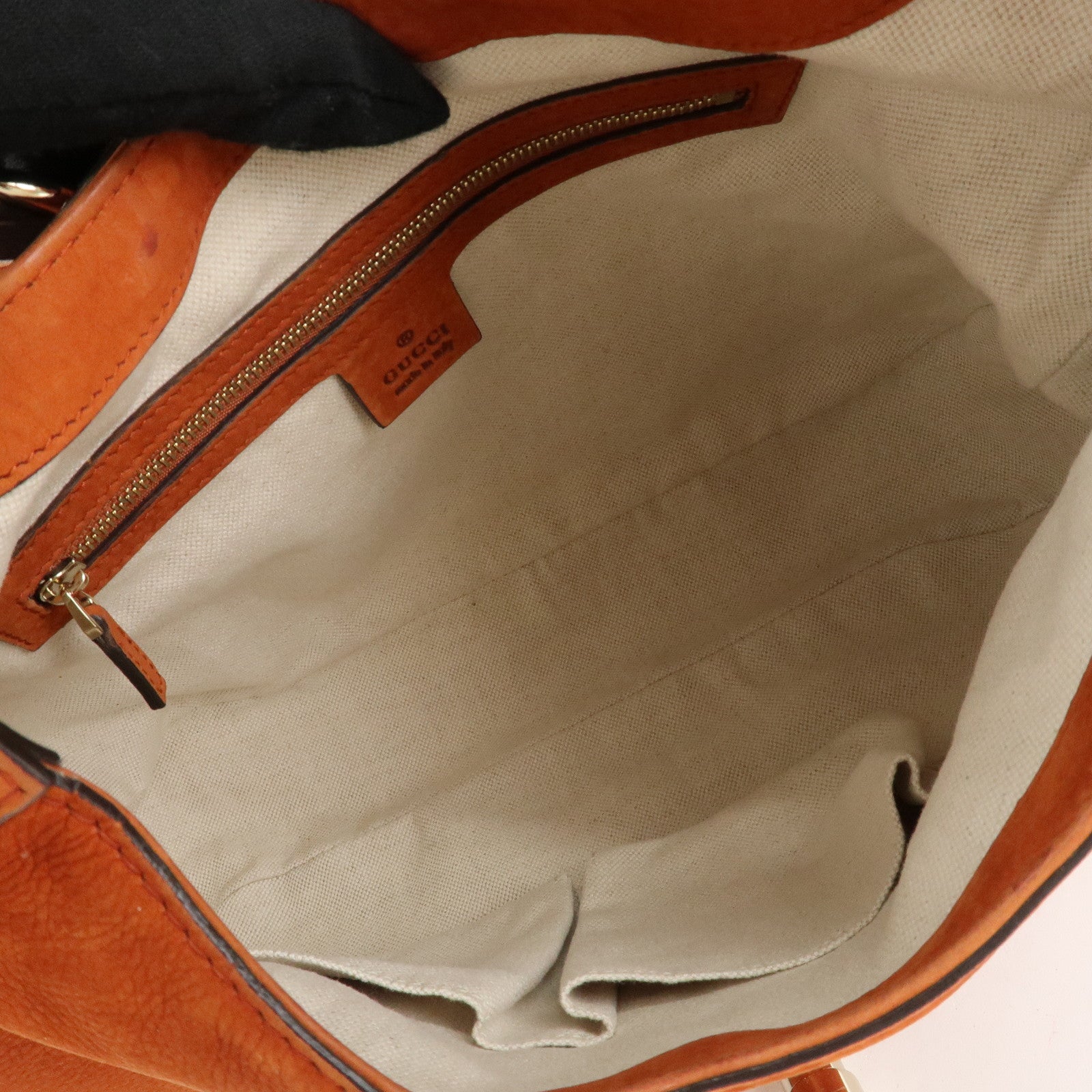 GUCCI New Jackie Suede Shoulder Bag  Orange 277520 Used