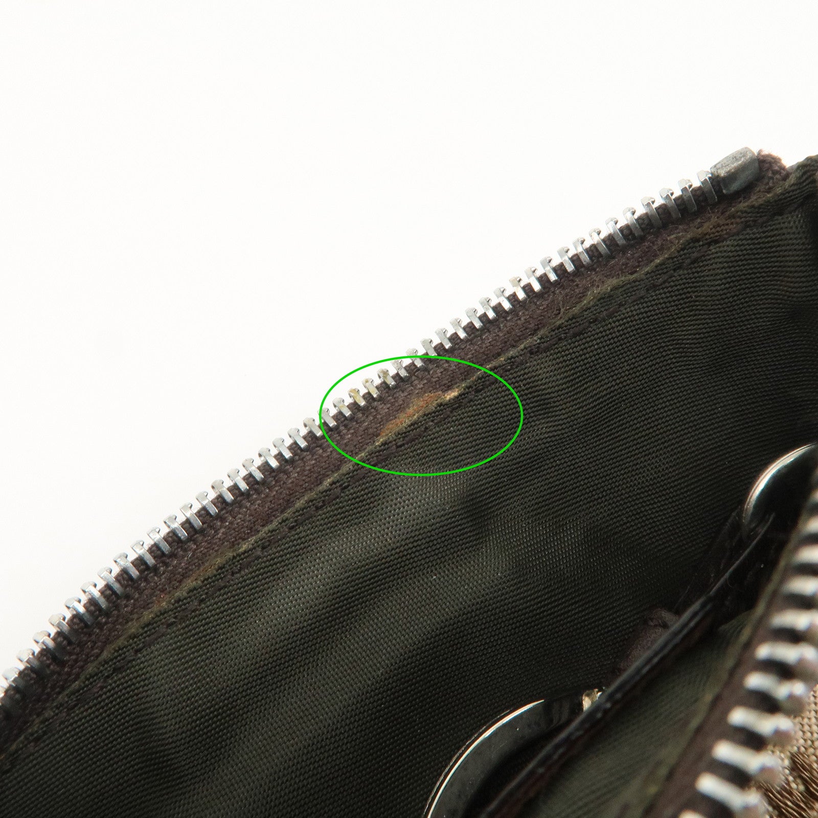 Chiristian Dior Trotter Canvas Leather Coin Key Case Beige Brown Used