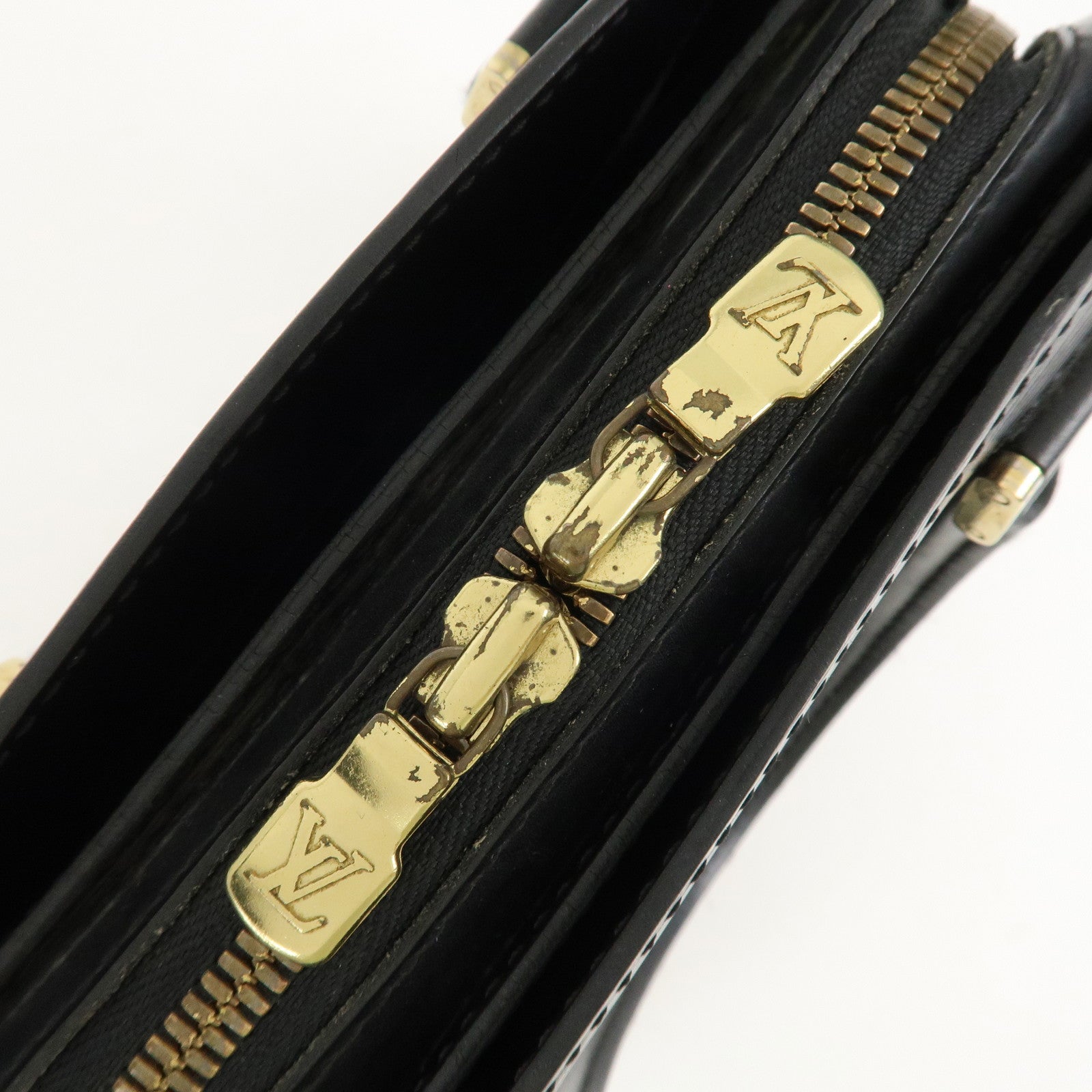 Louis Vuitton Epi Pont Neuf Hand Bag Gold HDW Noir M52052 Used