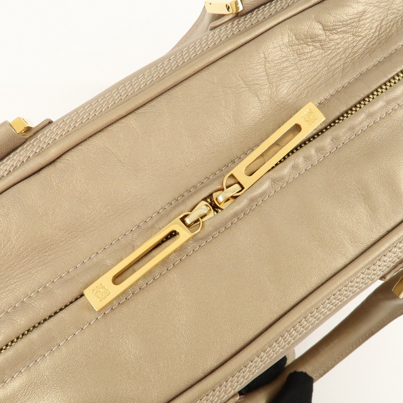 LOEWE Anagram Nappa Leather Amazona 28 Hand Bag Gold