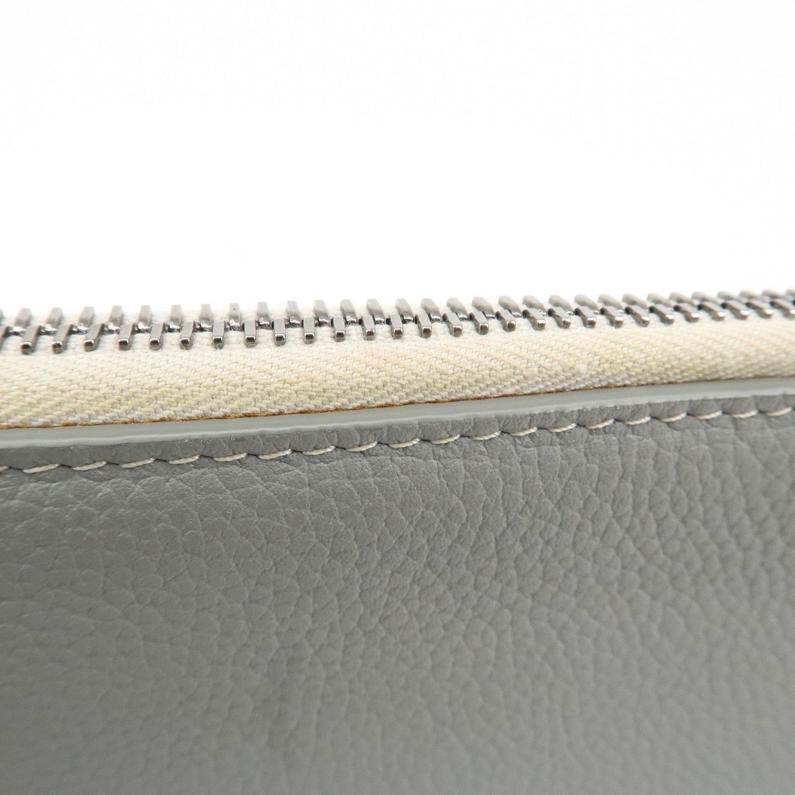 Christian Dior Leather CD 1947 Clutch Pouch Gray