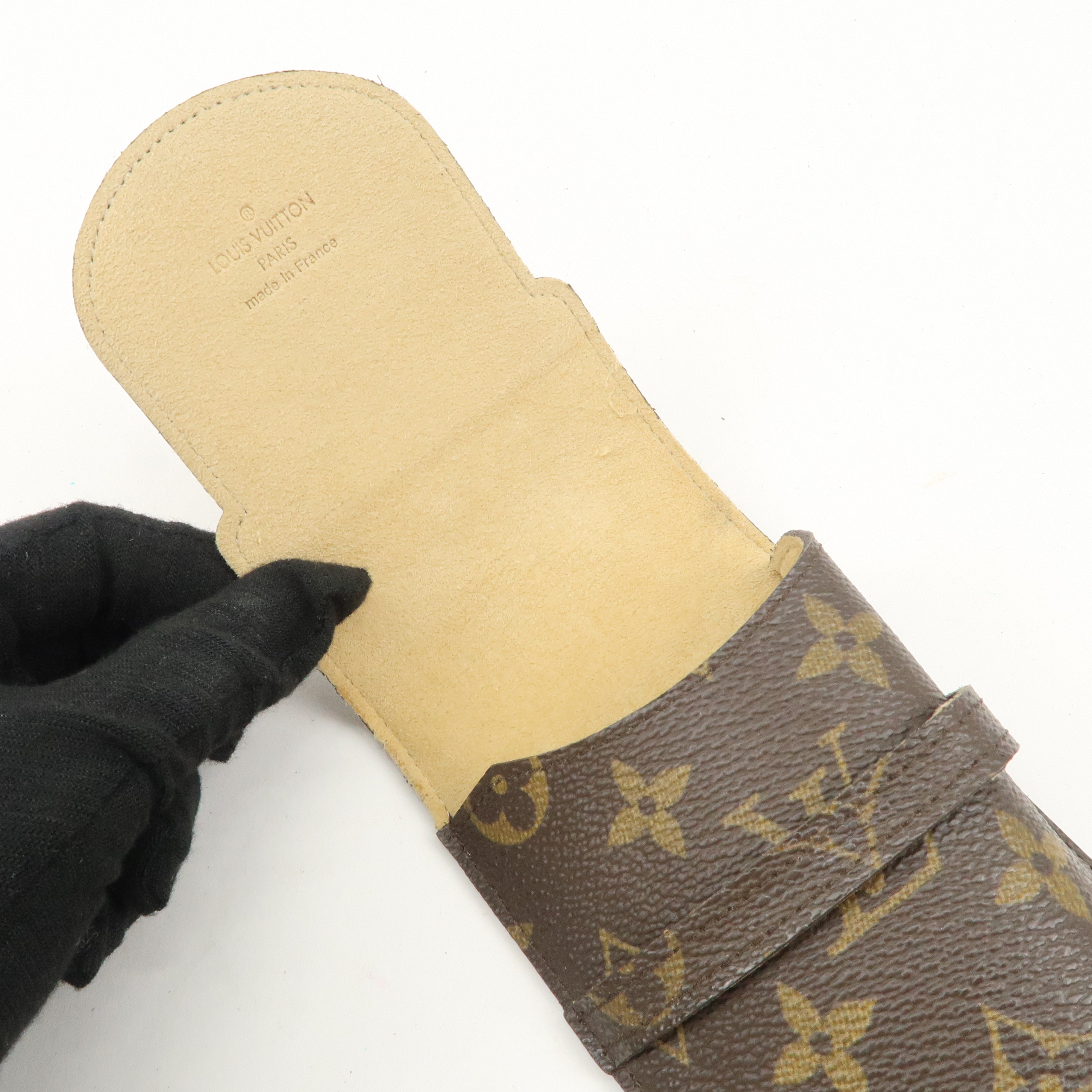 Louis Vuitton Monogram Set of 2 etui a lunettes lavel Glasses Case Used
