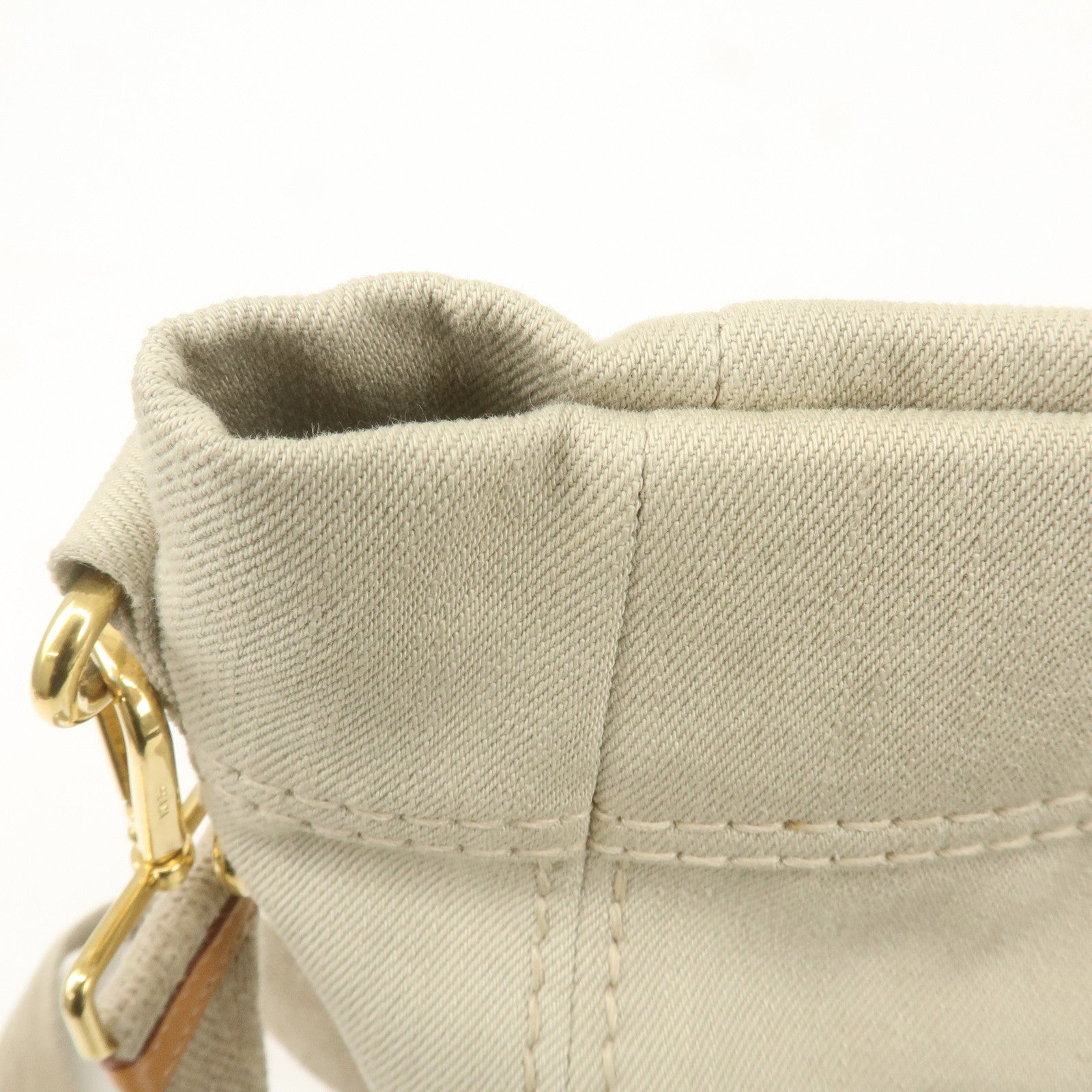 PRADA Logo Canvas 2Way Bag Hand Bag Shoulder Bag Gray BN2069