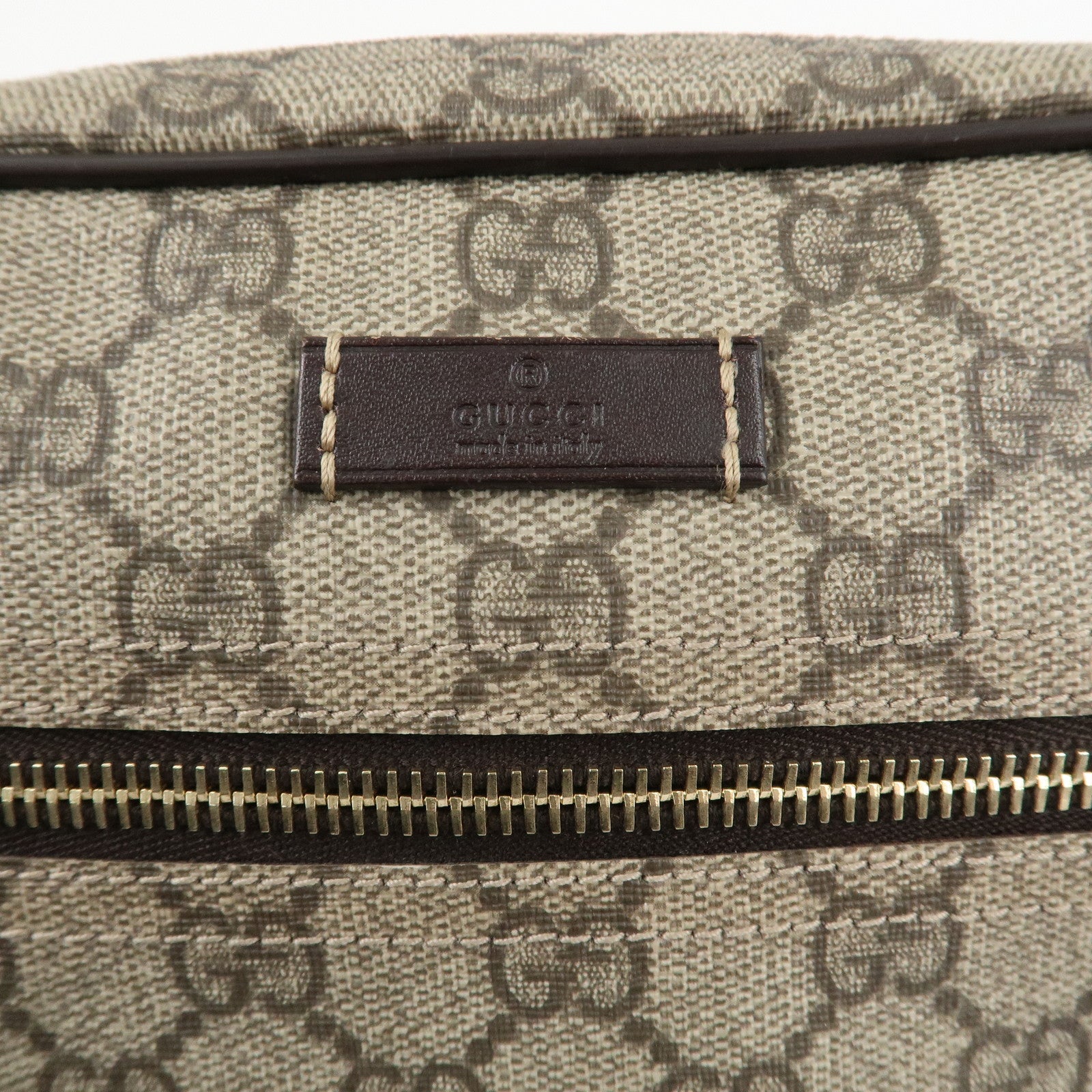 GUCCI GG Suprime Leather Shoulder Bag Beige Brown201447