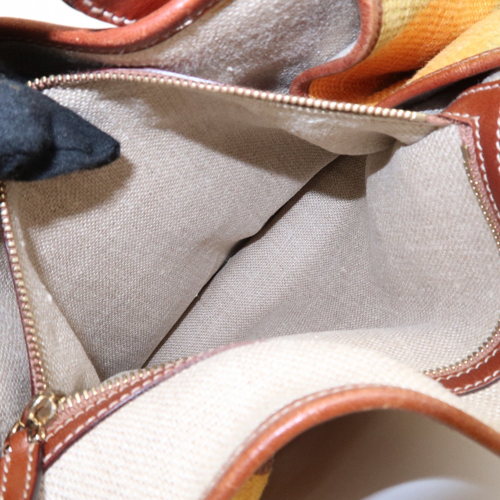 GUCCI Horsebit Canvas Leather Hand Bag Tote Bag 137621 Used