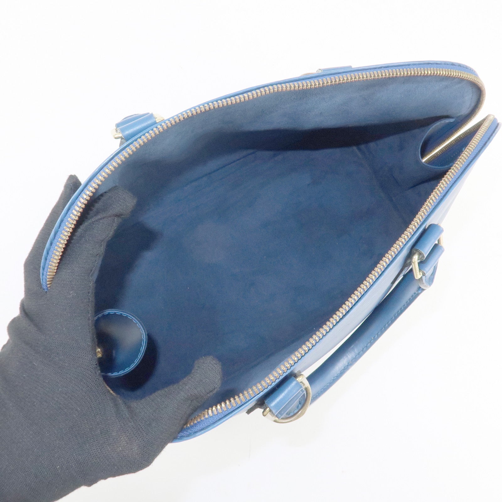 Louis Vuitton Epi Alma Hand Bag Toledo Blue M52145 Used
