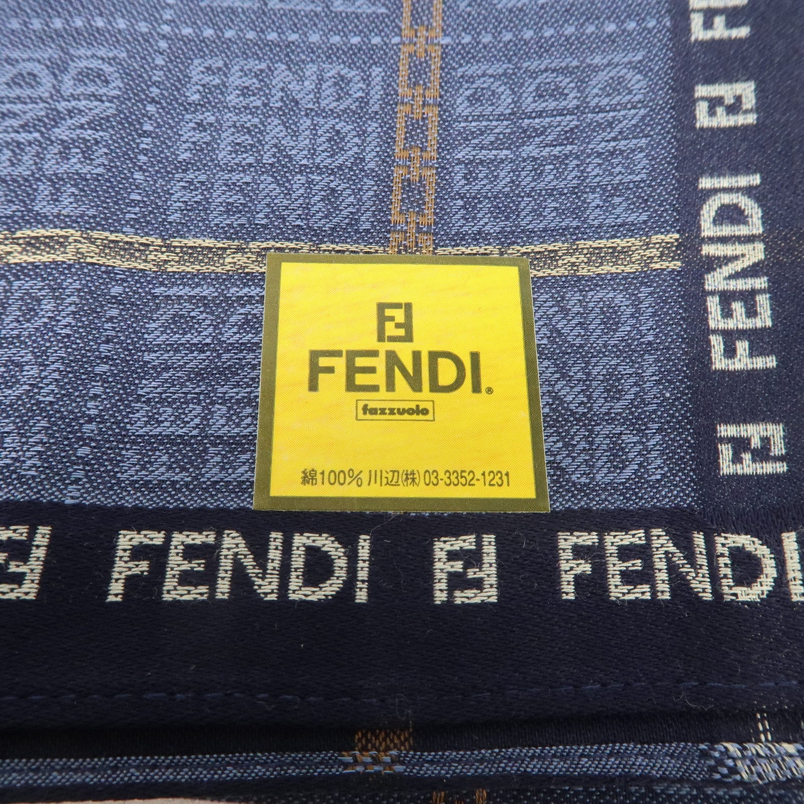 FENDI Set of 5 Cotton 100% Multi-color Handkerchief