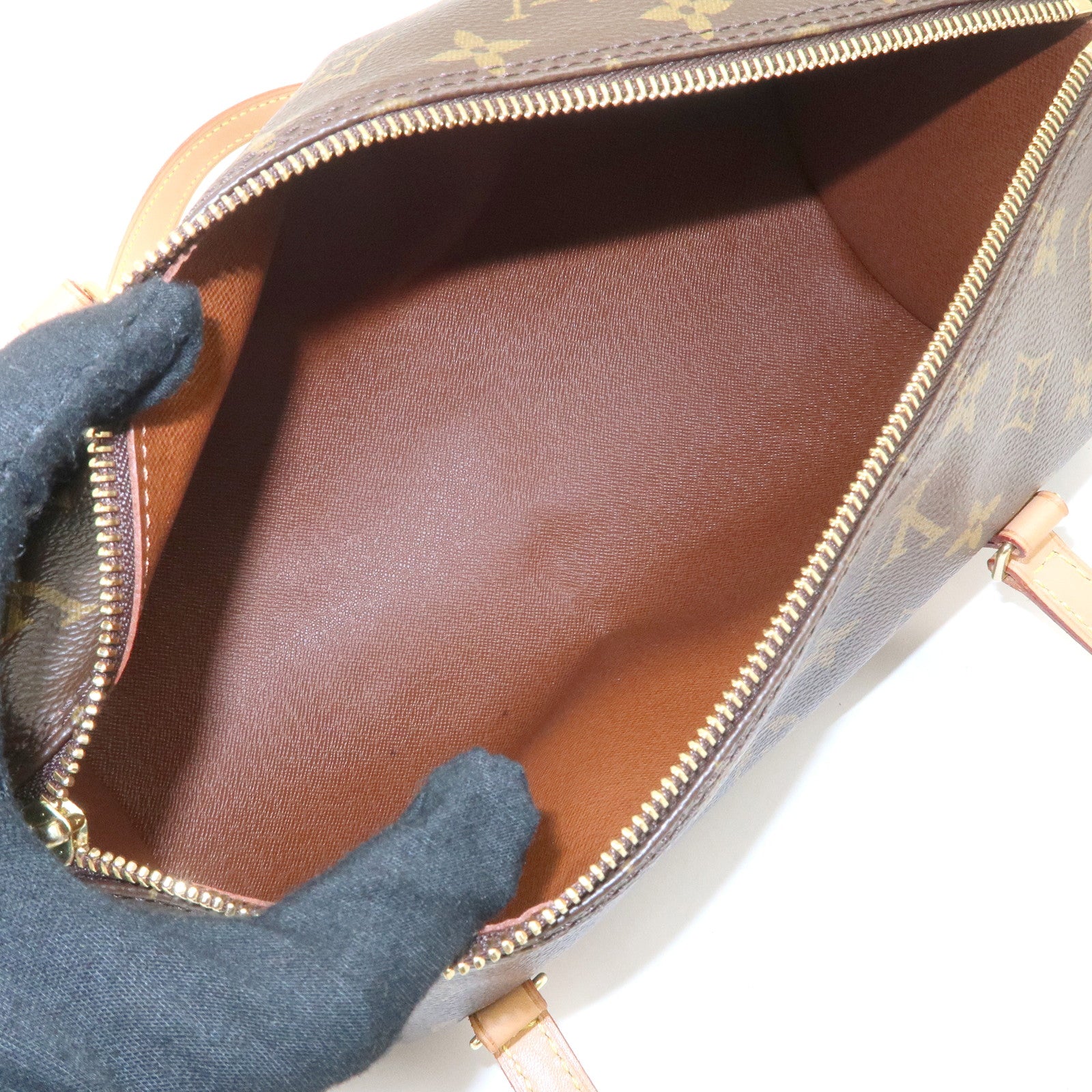 Louis Vuitton Monogram Papillon 30 Hand Bag Brown M51385 Used