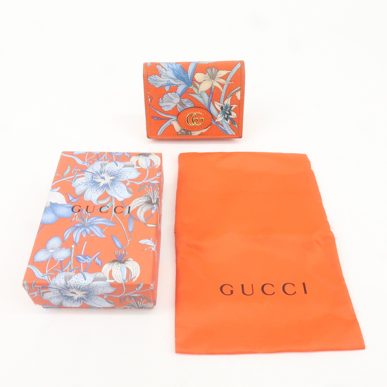 Gucci GG Marmont Flora Limited edion Canvas Leather Bifold Wallet