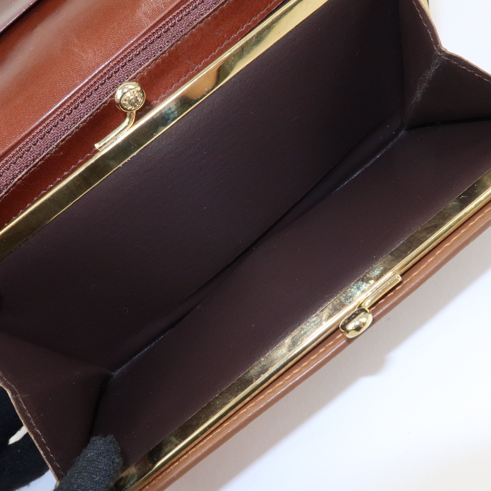 CELINE Suede Leather Patchwork Bifold Wallet Multi Color Used