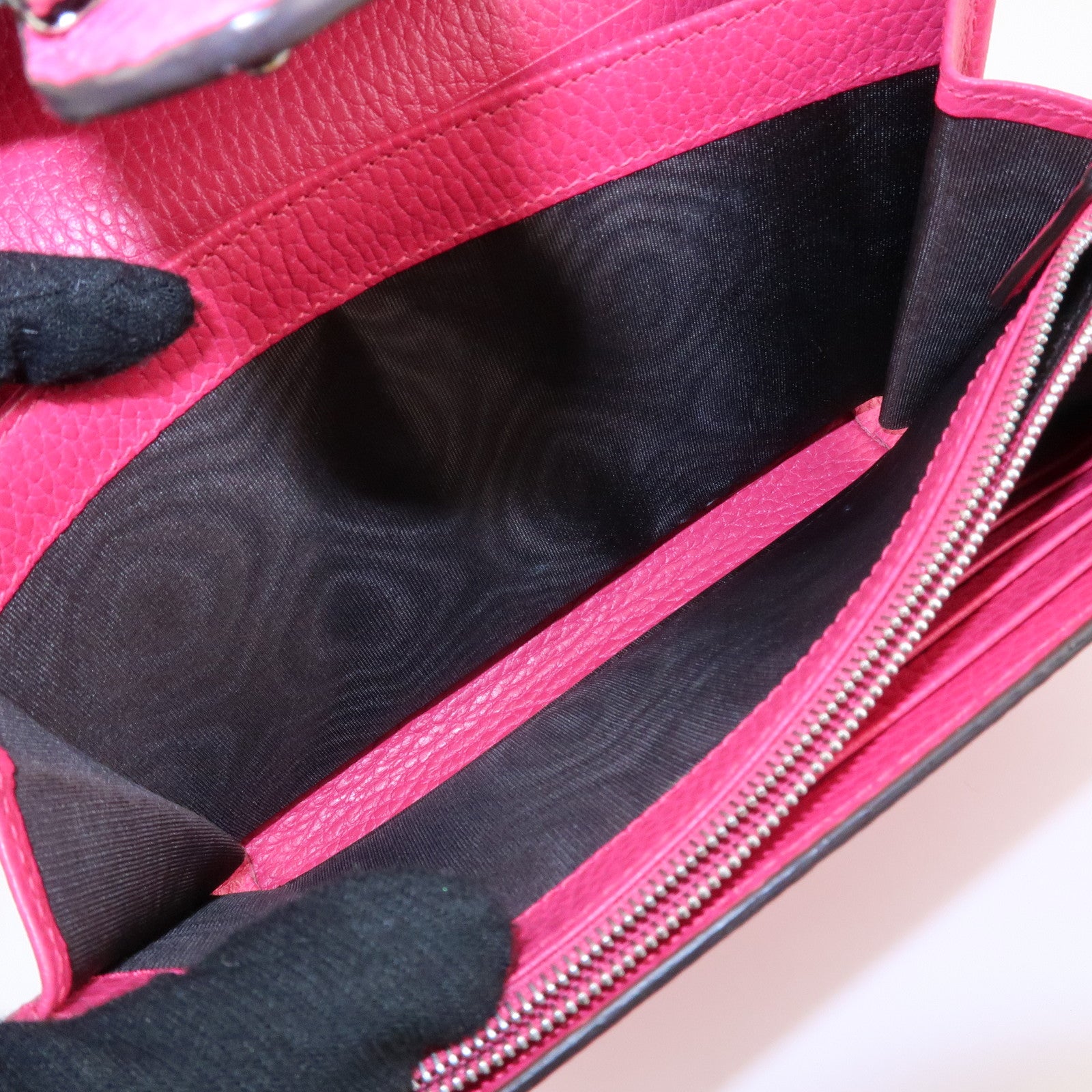 GUCCI Dionysus Leather Chain Shoulder Bag Pink 401231 Used