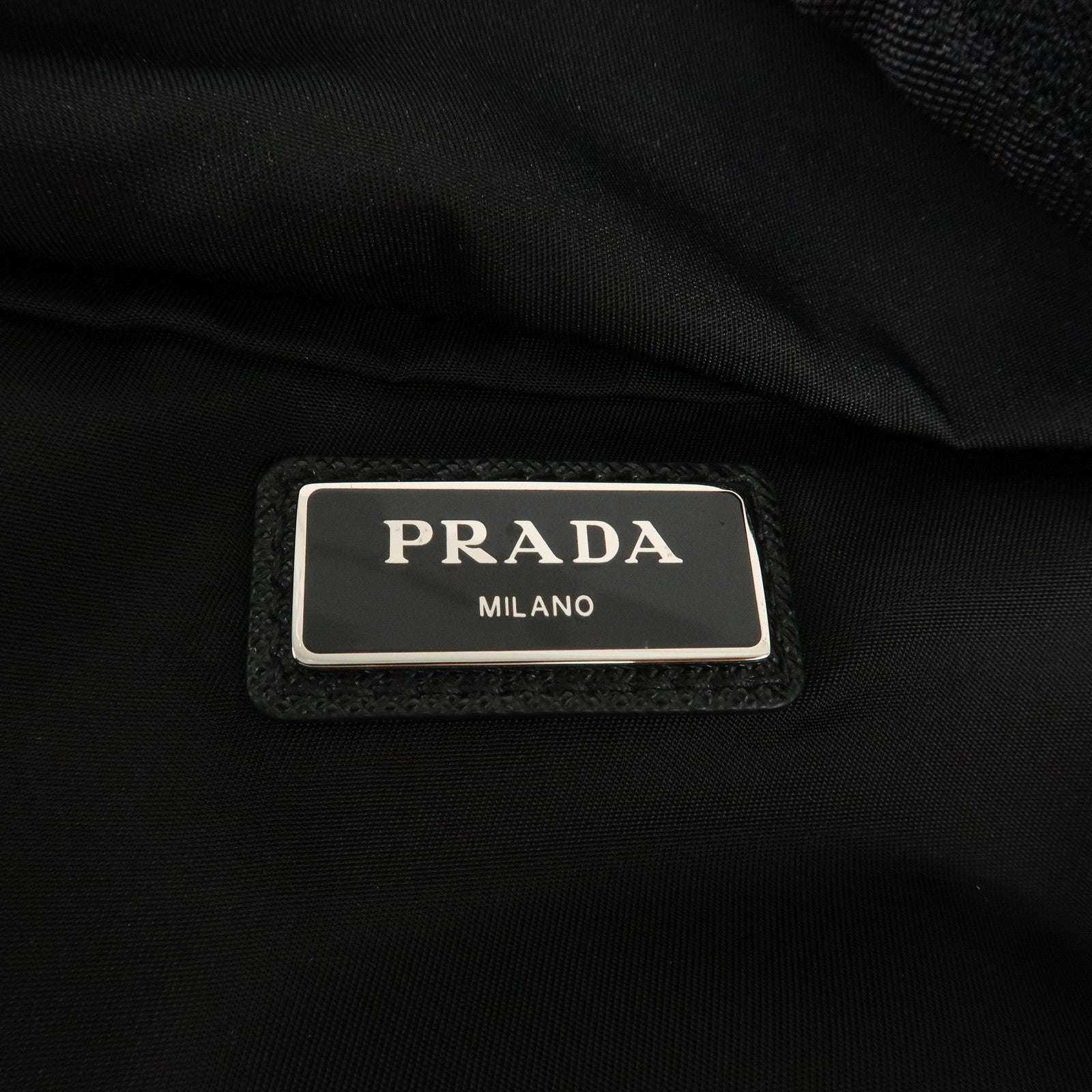 PRADA Nylon Leather Waist Bag Crossbody Bag Black Nero 2VL132