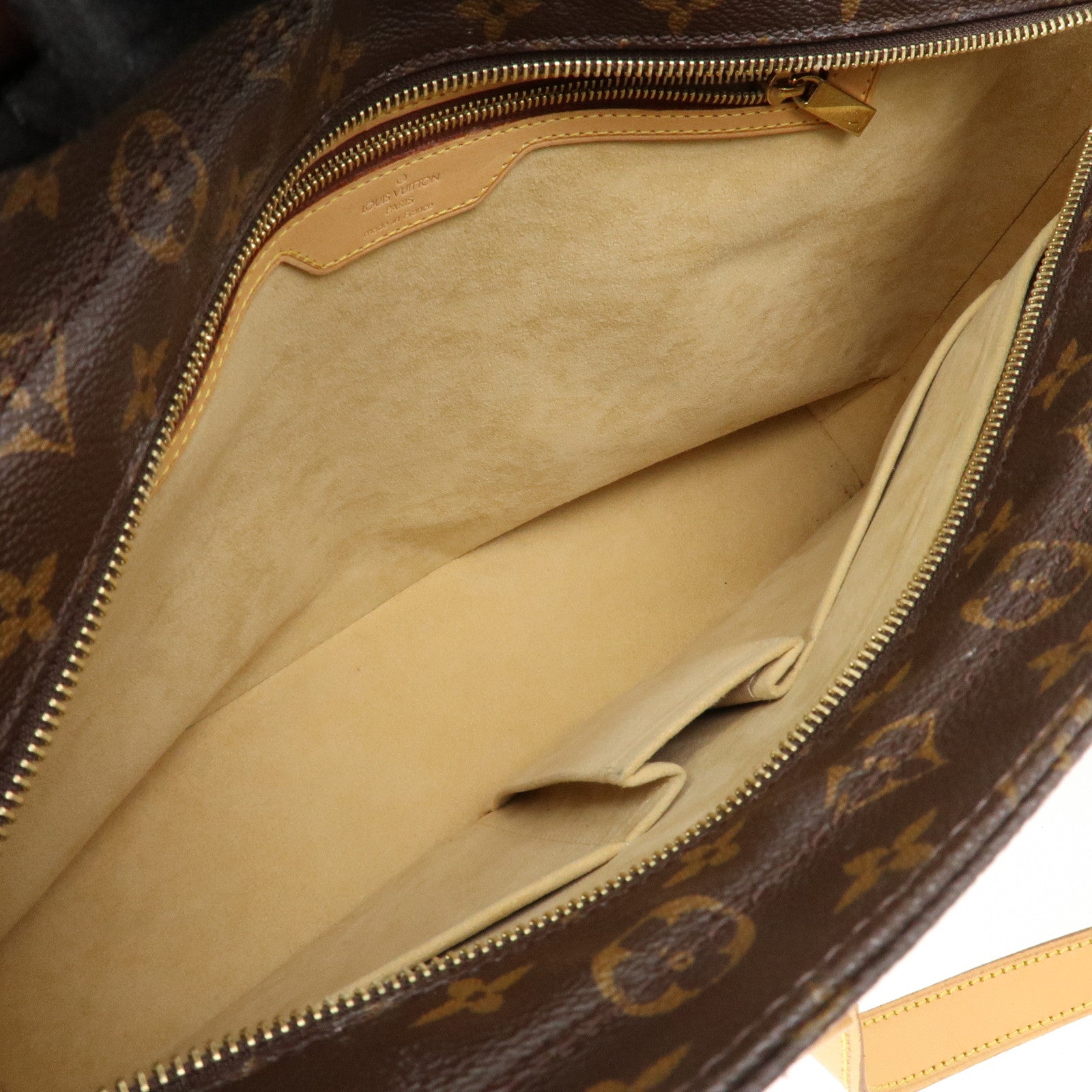 Louis Vuitton Monogram Luco Tote Bag Hand Bag Brown M51155 Used