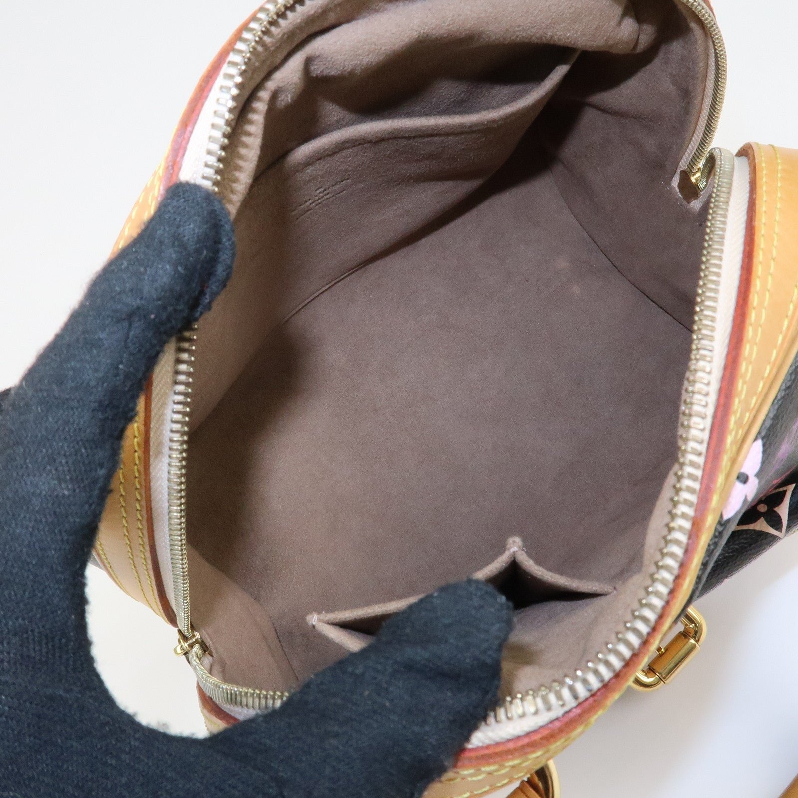 Louis Vuitton Monogram Multicolor Priscilla Hand Bag Noir M40097 Used