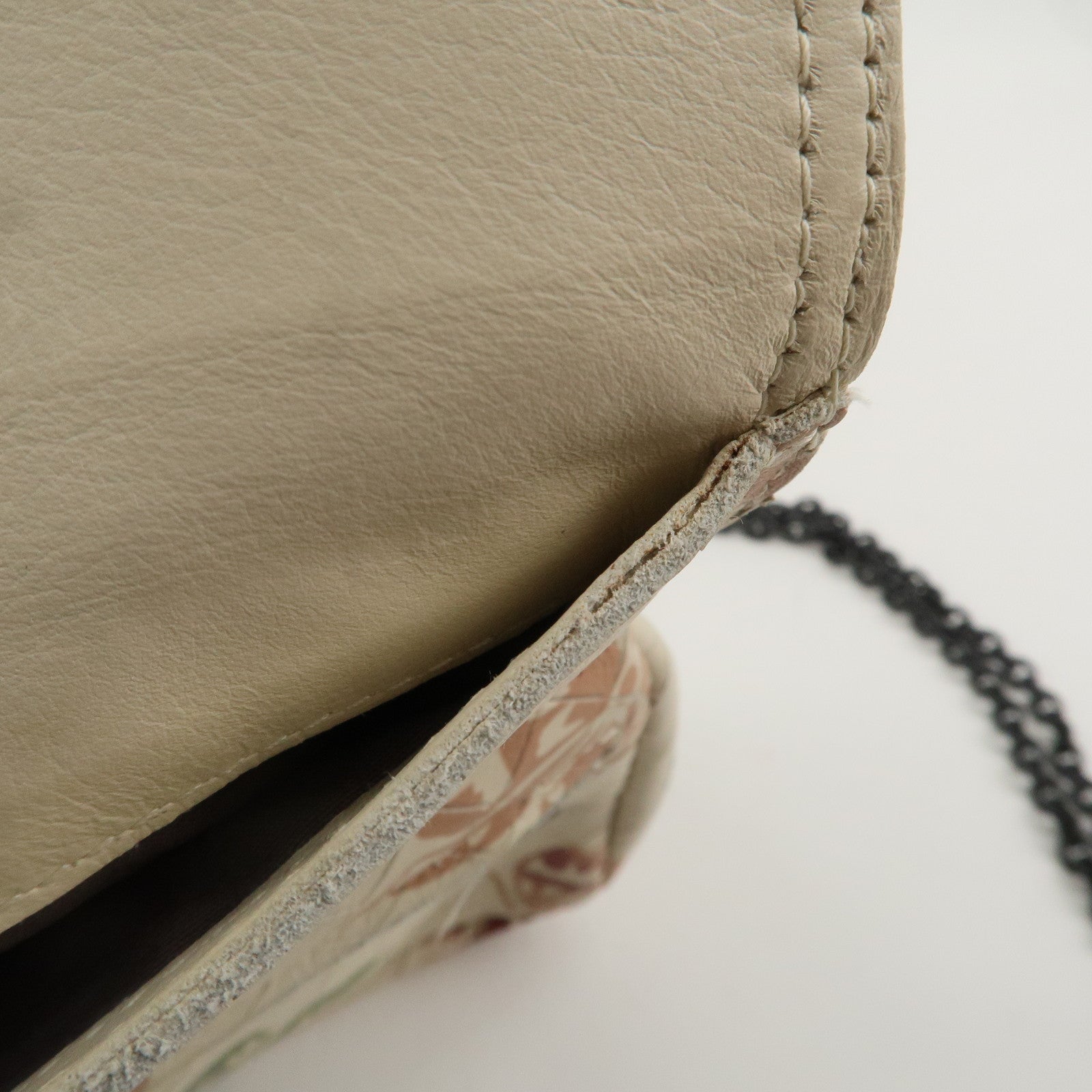 BOTTEGA VENETA Intreccio Leather Chain Shoulder Bag Ivory