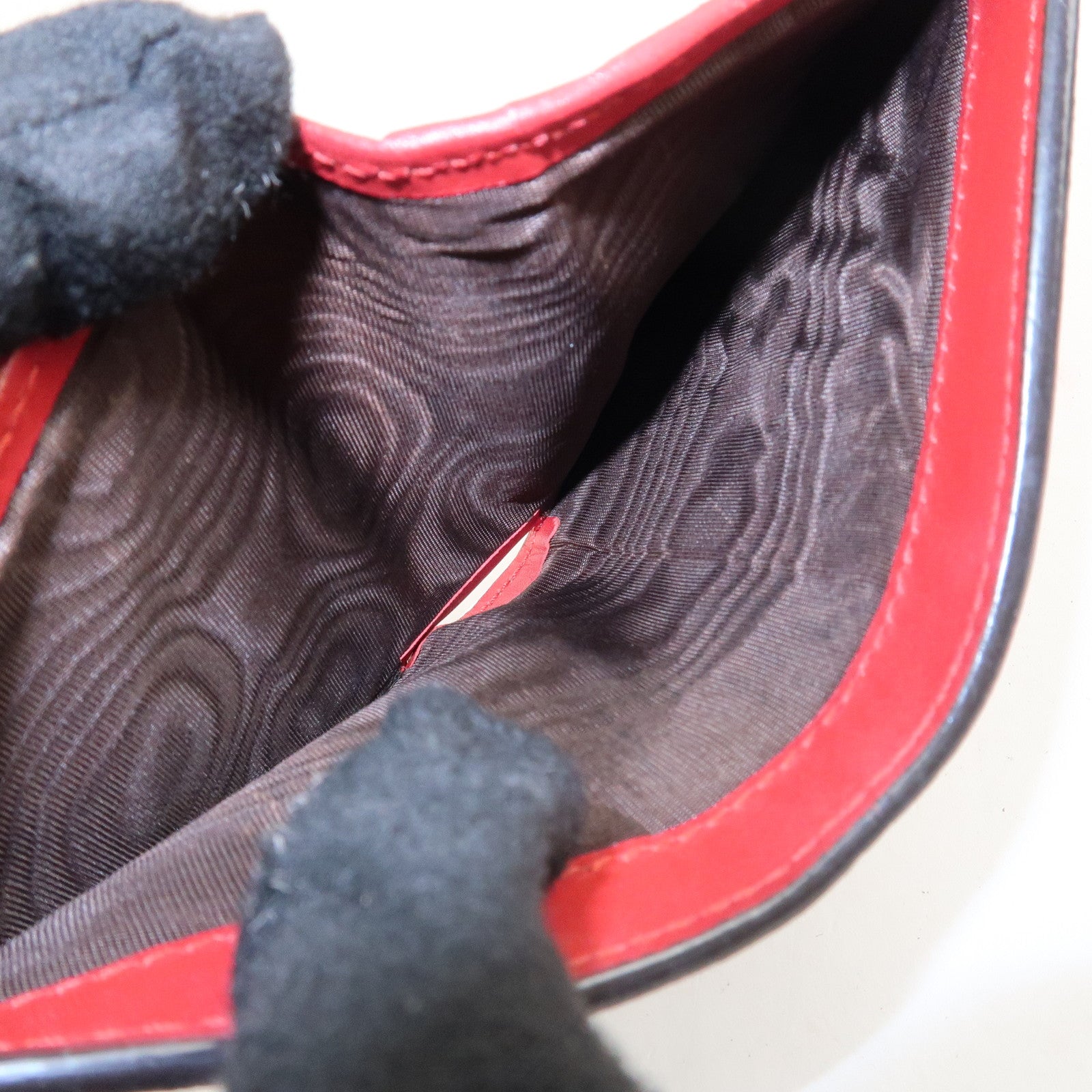 GUCCI Interlocking G GG Supreme Cherry Compact Wallet 476050 Used