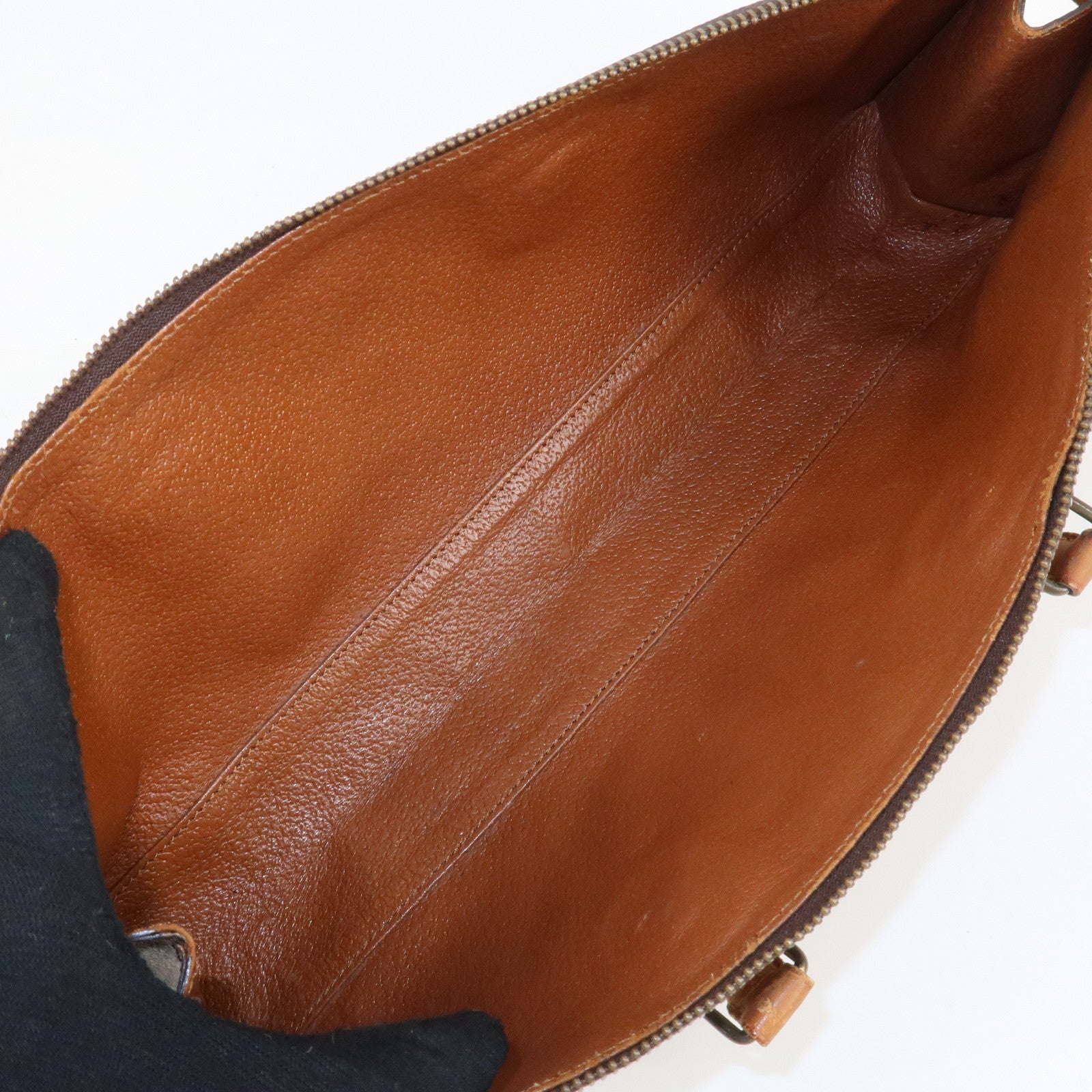 Louis Vuitton Monogram Sac Triangle Hand Bag Brown M51360 Used
