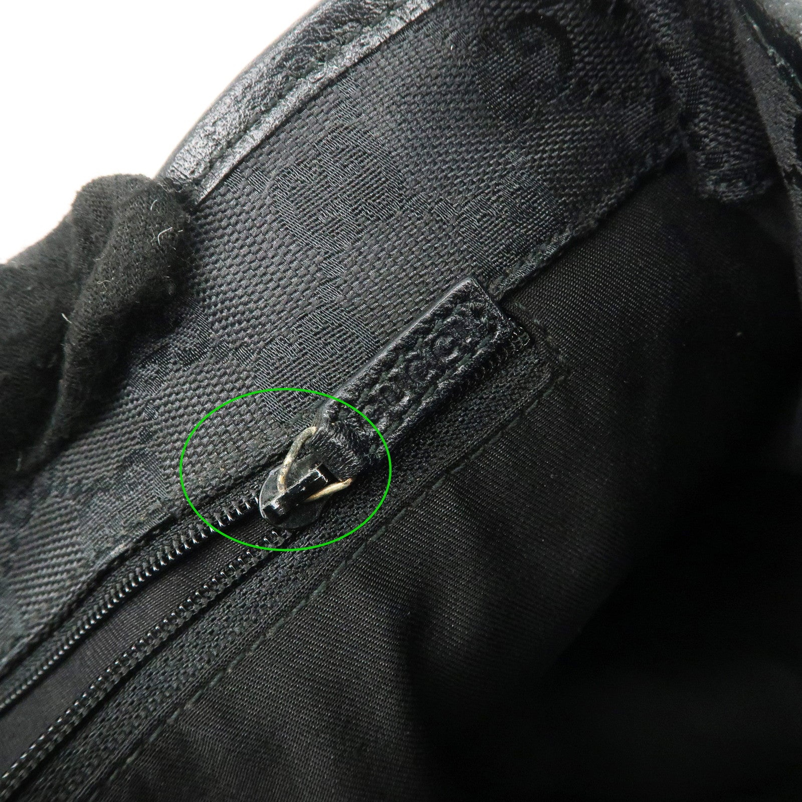 GUCCI Abbey Leather Tote Bag Hand Bag Black 130736 Used