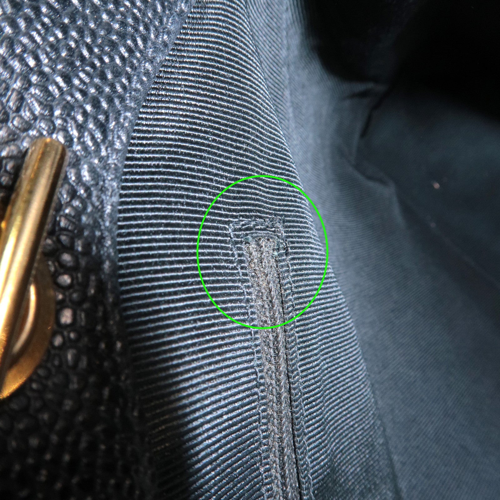 CHANEL Triple COCO Caviar Skin Chain Tote Bag Shoulder Bag Black Used