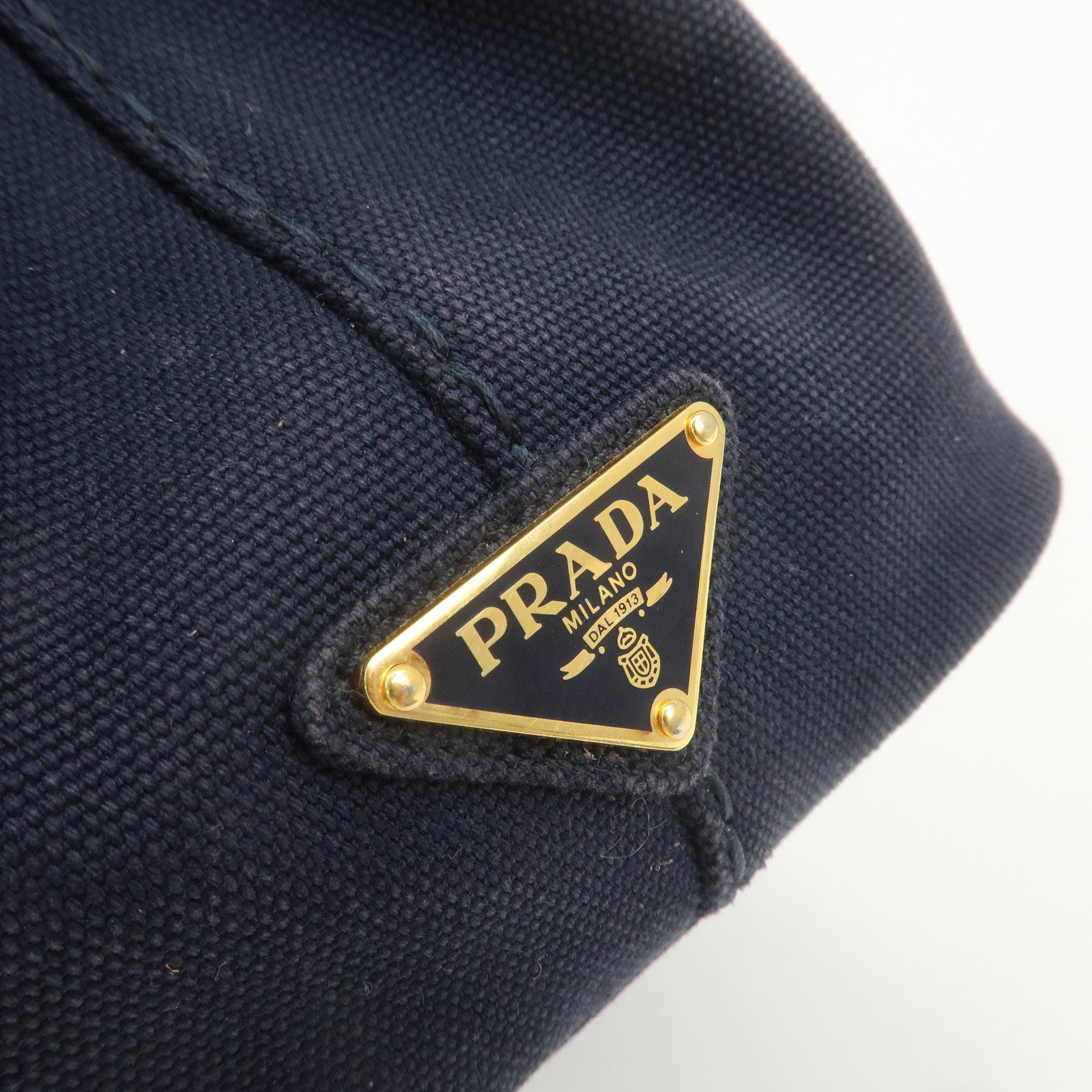 PRADA Canapa Mini Canvas 2Way Bag Shoulder Bag Navy 1BG439