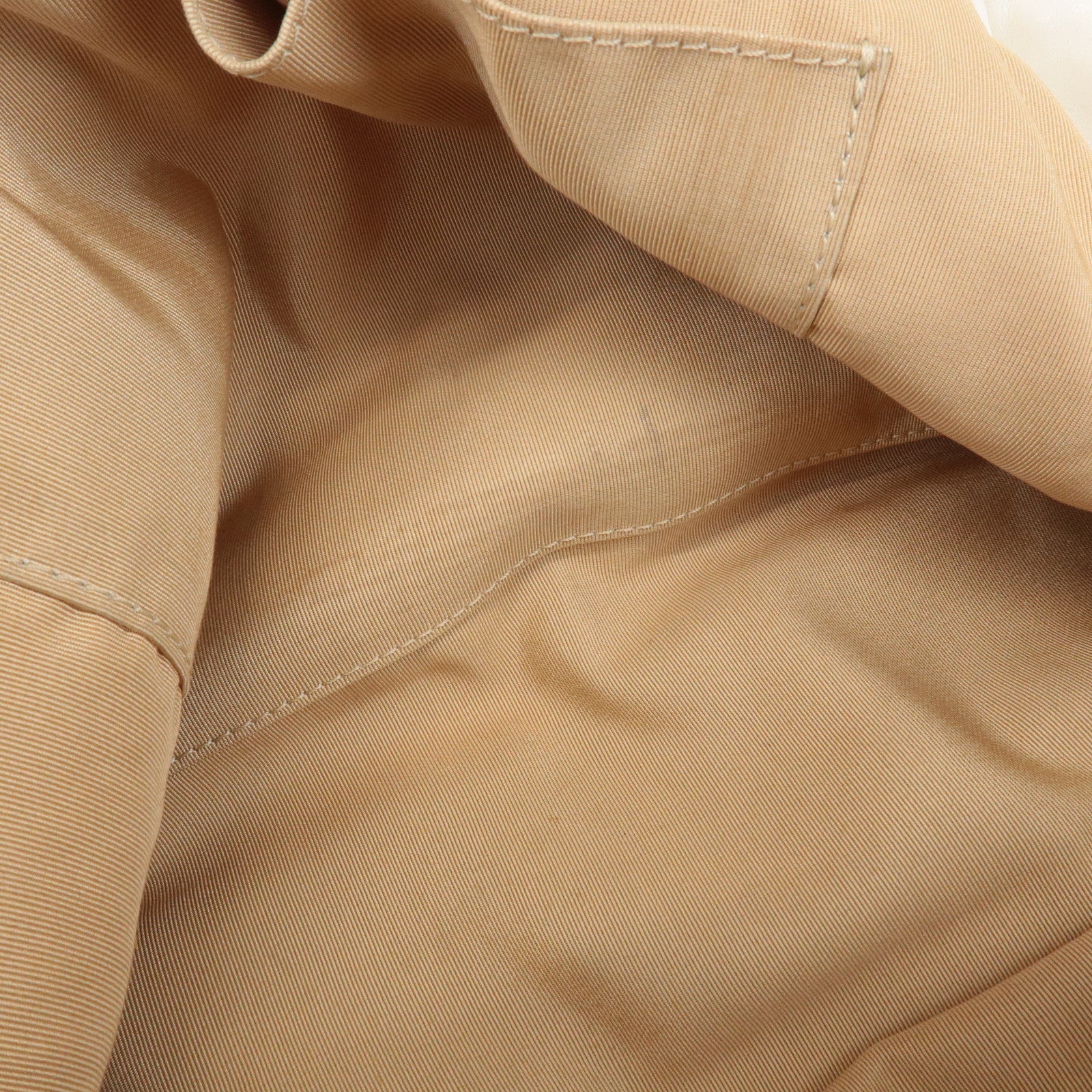 CHANEL Leather Quilting Chain Tote Bag White Used