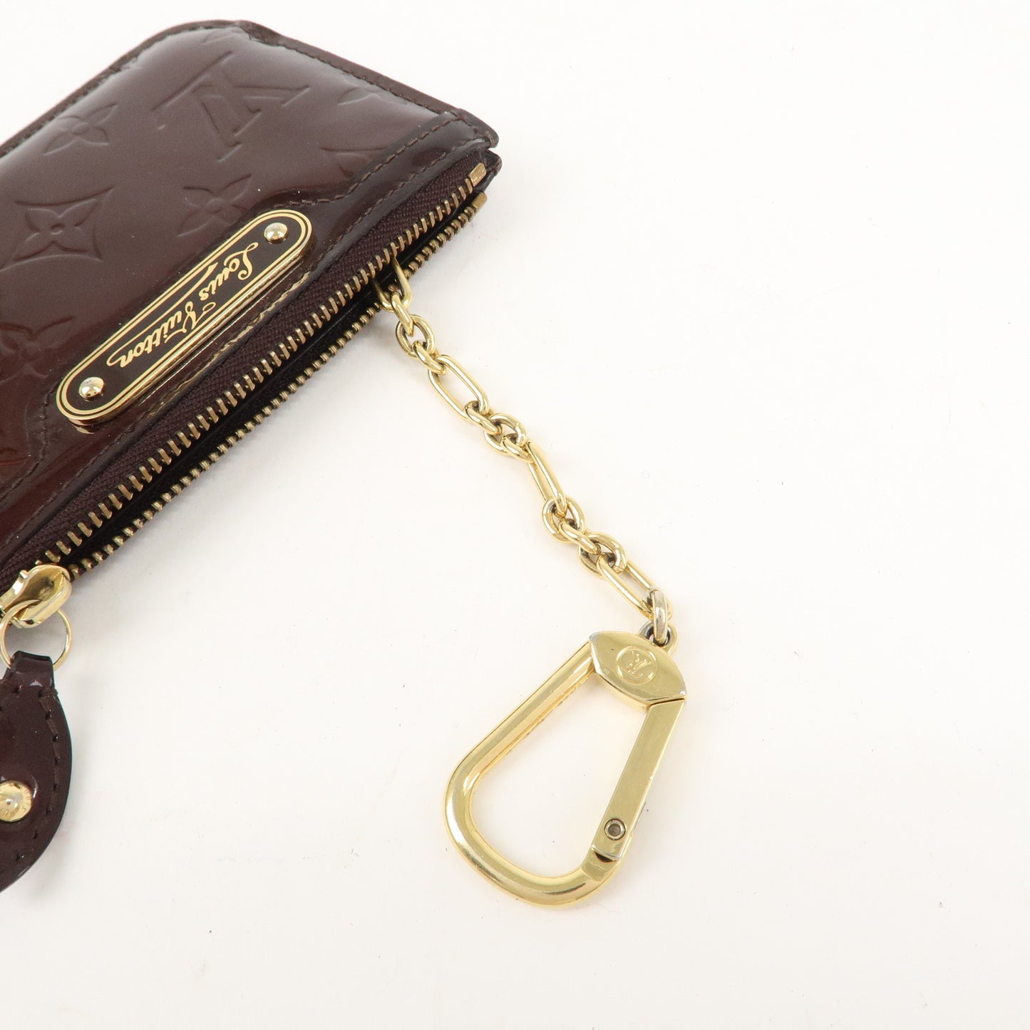 Louis Vuitton Vernis Pochette Cles Coin Case Amarante M93557