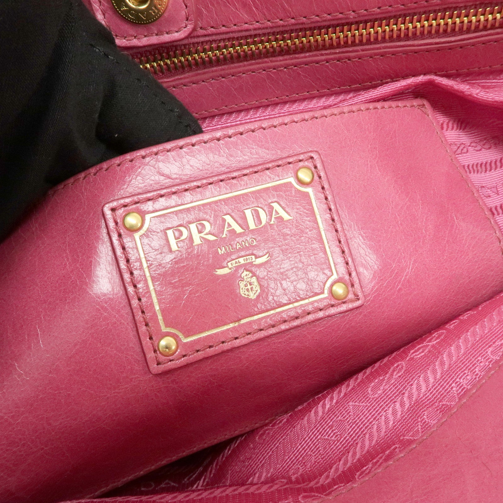 PRADA Leather 2Way Hand Bag Shoulder Bag Pink BN2324