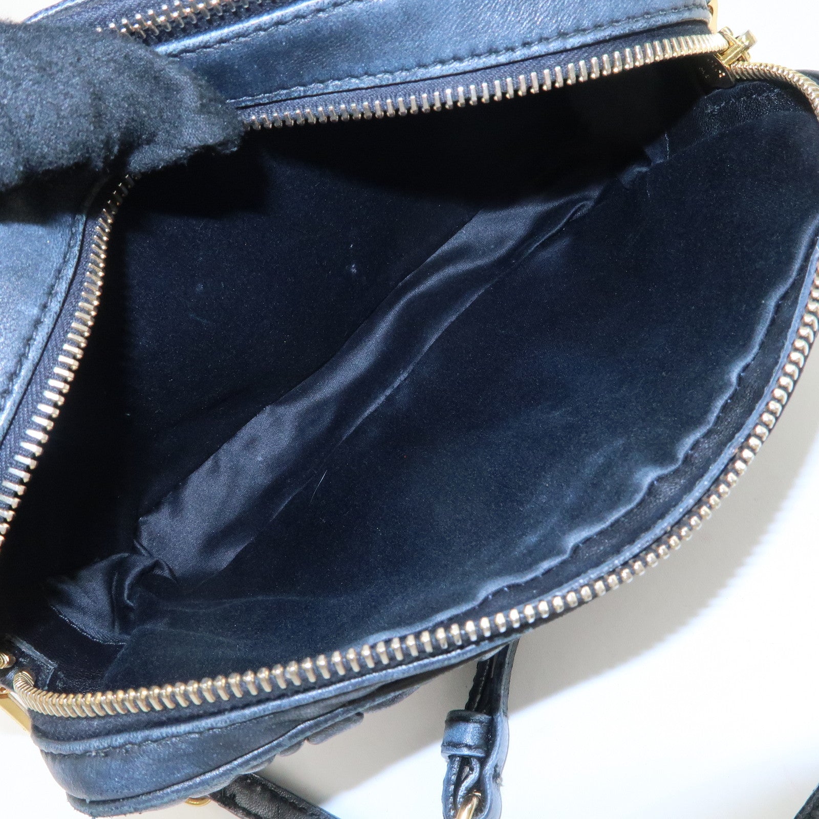 MIU MIU Matelasse Leather Shoulder Bag Black