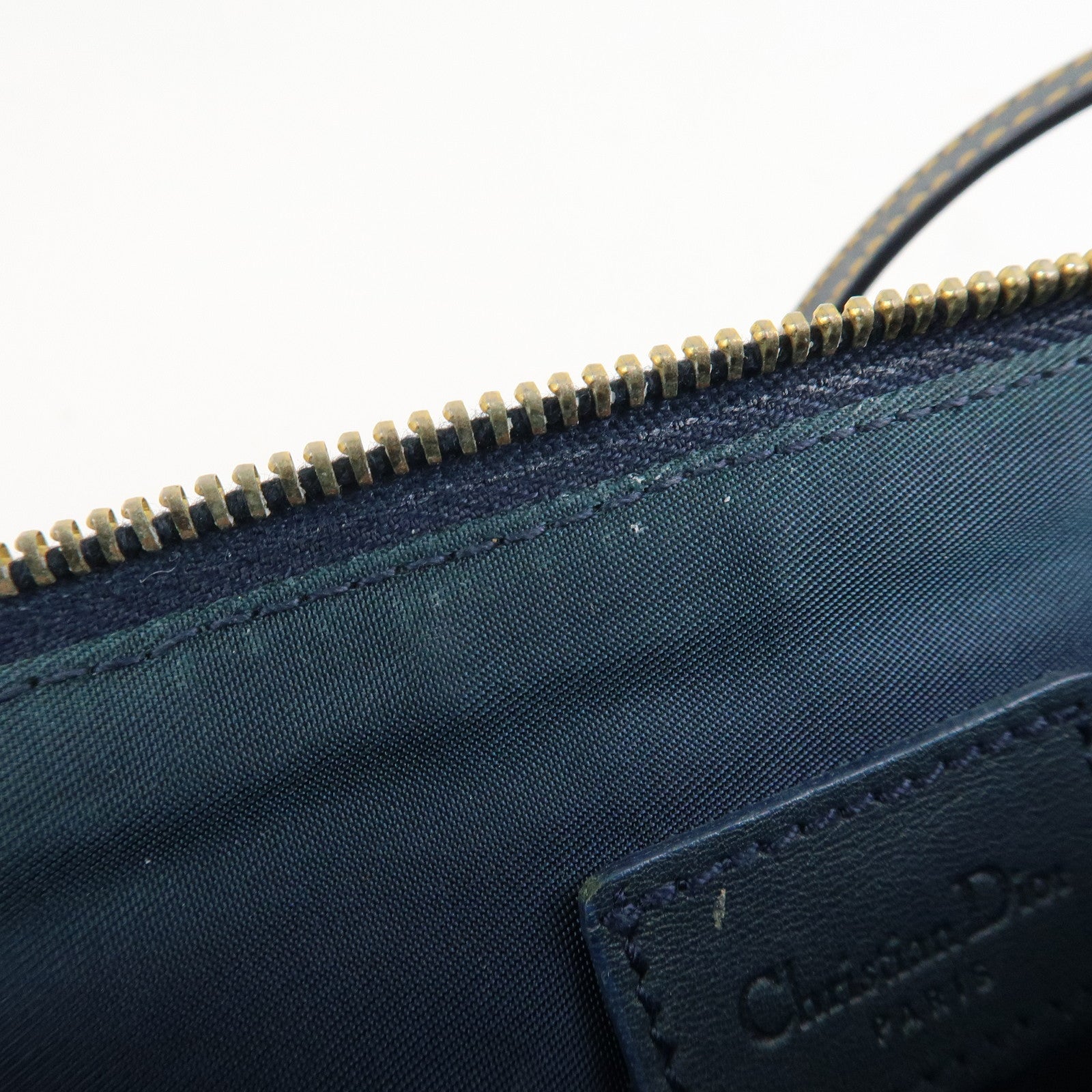 Christian Dior Trotter Canvas Leather Mini Saddle Pouch Hand Bag Used