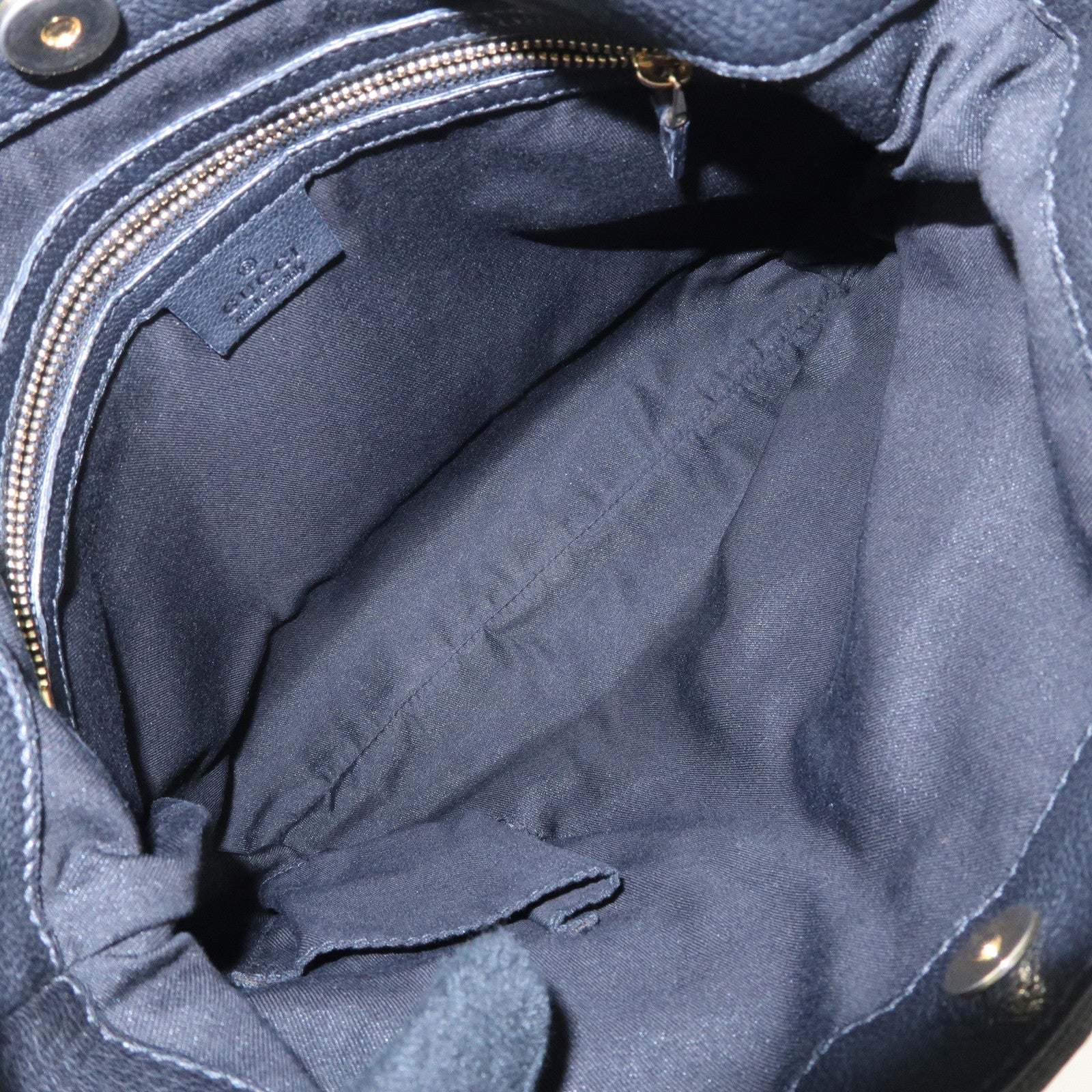 GUCCI Sherry Leather Chain Shoulder Bag Studs Black 154392 Used