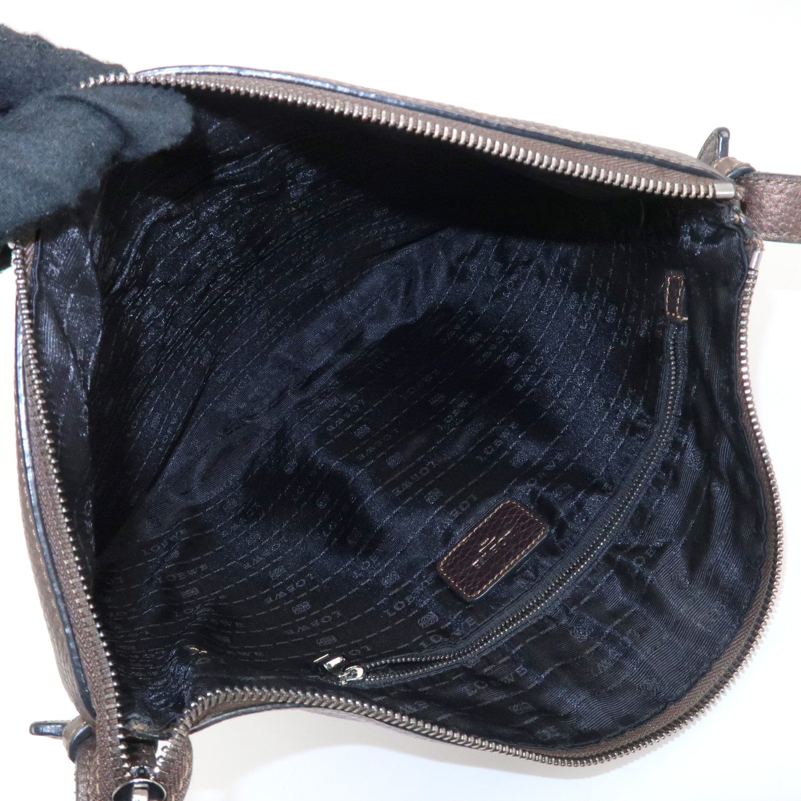 LOEWE Heritage Leather Shoulder Bag Brown *Outlet Used