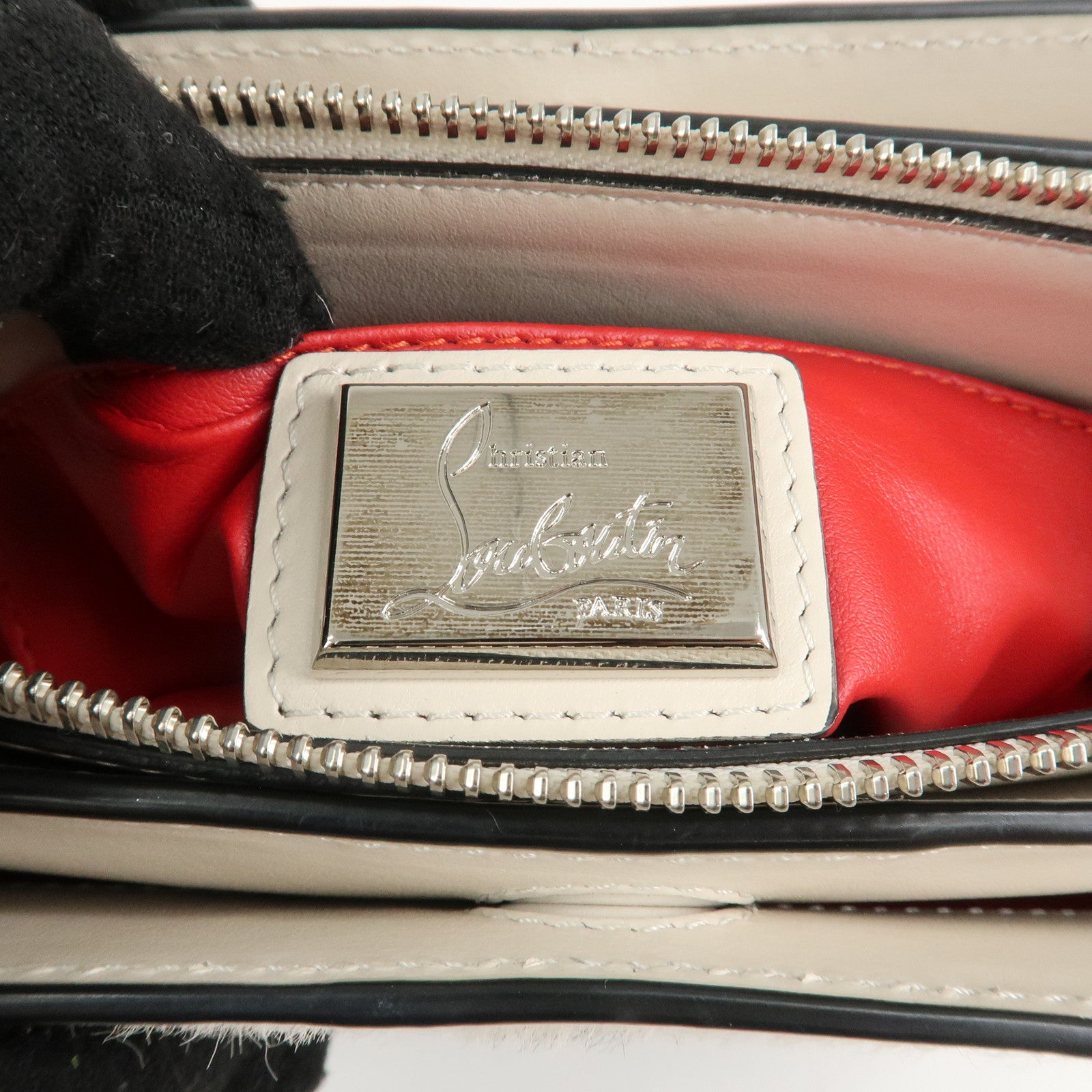 Christian Louboutin Chain Shoulder Bag Red Sole Pony Studs Used